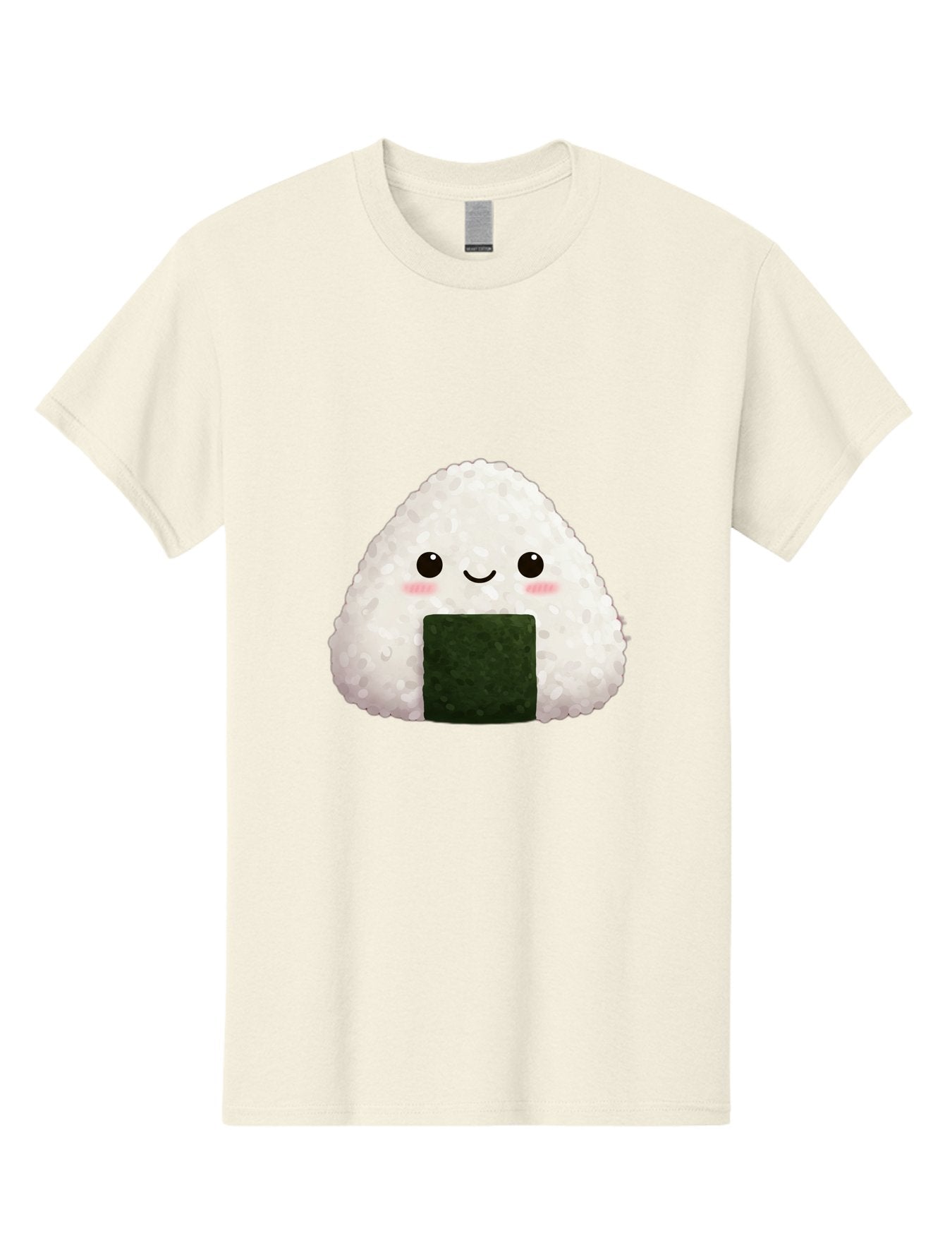 Onigiri Men'S Graphic Tee, 100% Cotton, Comfortable Casual Summer Wear, Machine Washable, Triangular Onigiri, Japanese Rice Ball, Nori Seaweed, Kawaii Food, Cute Character, Cartoon Illustration, Adorable Snack, Japanese Cuisine Bac200 10
