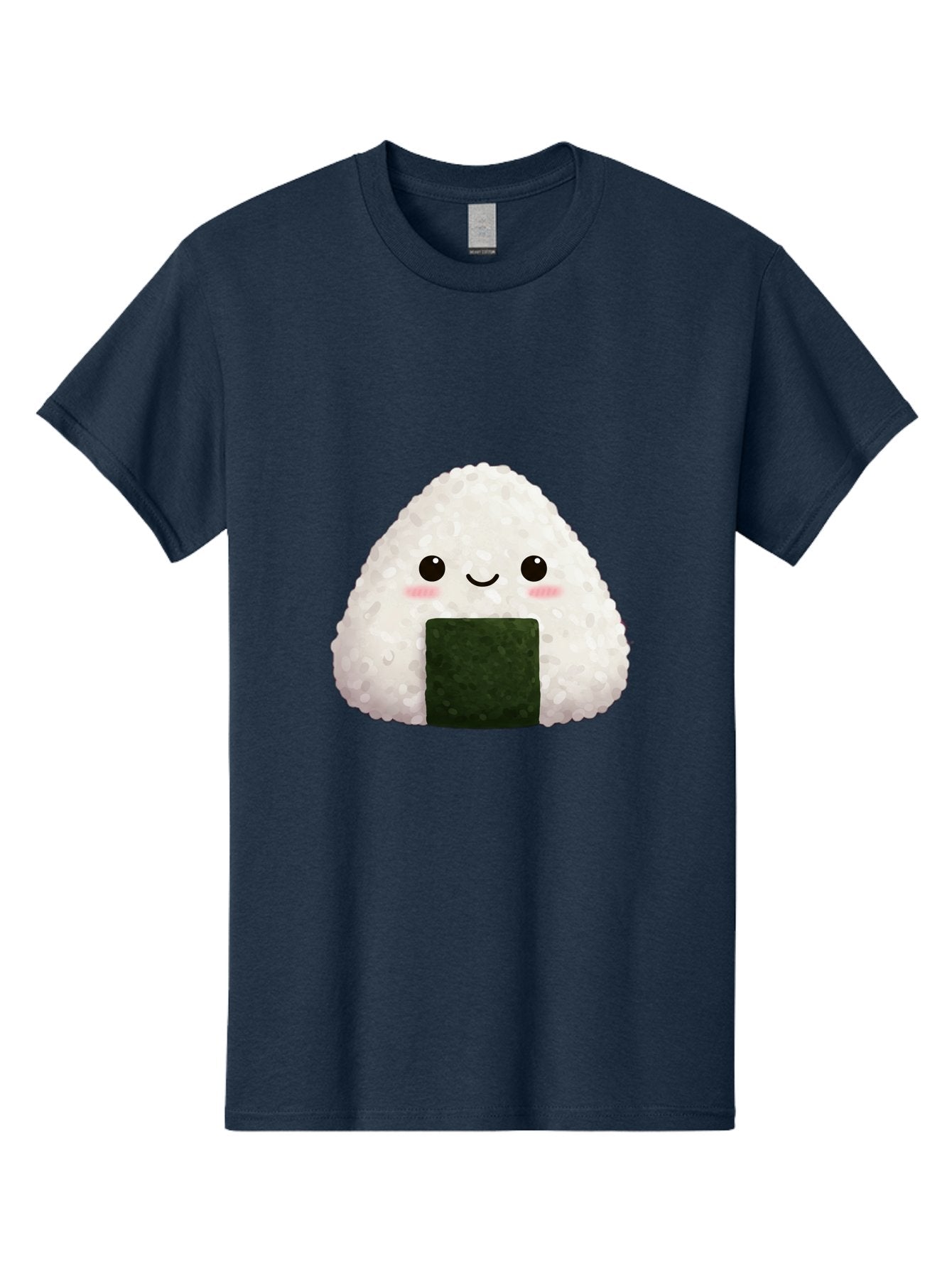 Onigiri Men'S Graphic Tee, 100% Cotton, Comfortable Casual Summer Wear, Machine Washable, Triangular Onigiri, Japanese Rice Ball, Nori Seaweed, Kawaii Food, Cute Character, Cartoon Illustration, Adorable Snack, Japanese Cuisine Bac200 14