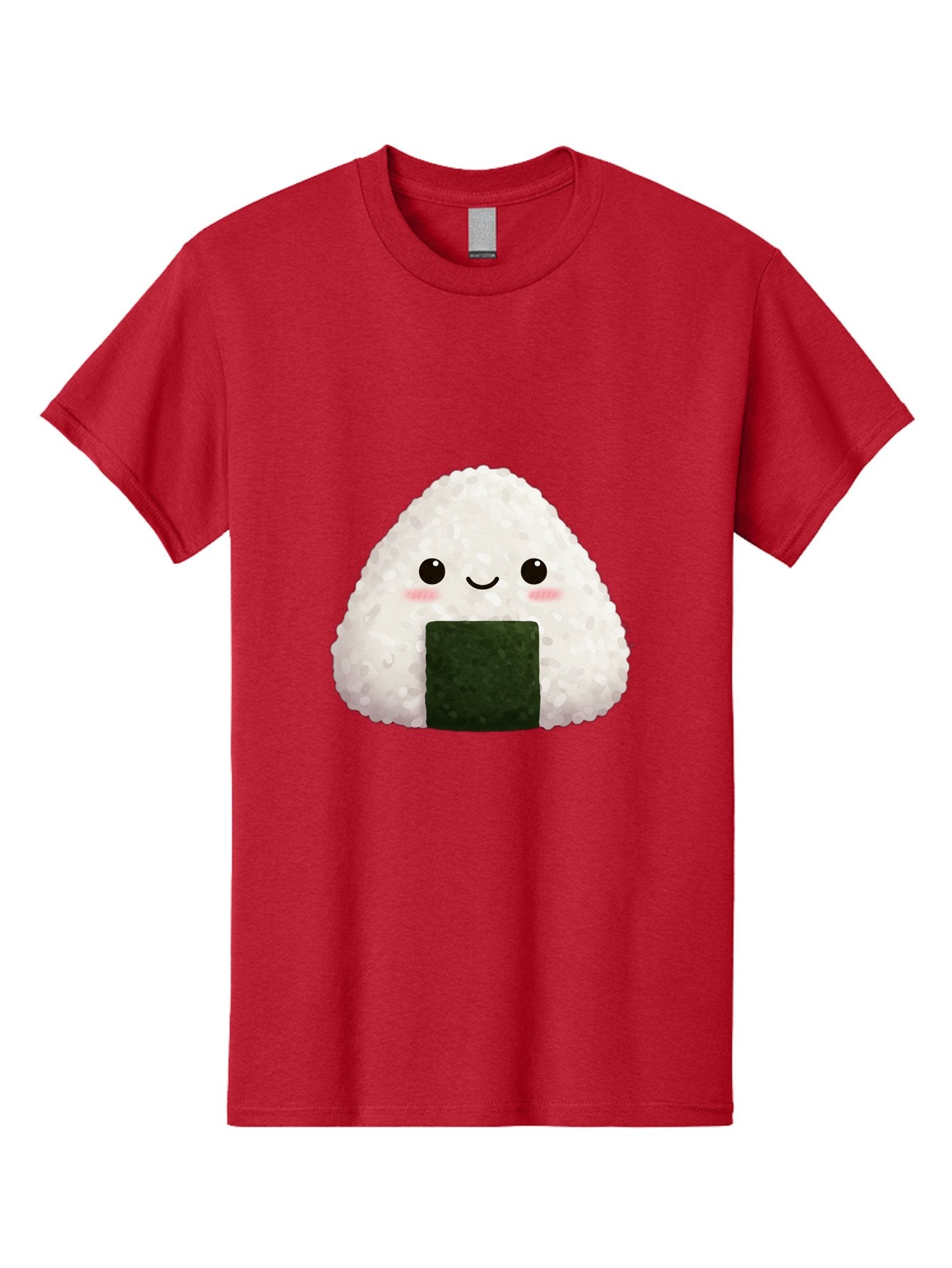 Onigiri Men'S Graphic Tee, 100% Cotton, Comfortable Casual Summer Wear, Machine Washable, Triangular Onigiri, Japanese Rice Ball, Nori Seaweed, Kawaii Food, Cute Character, Cartoon Illustration, Adorable Snack, Japanese Cuisine Bac200 15