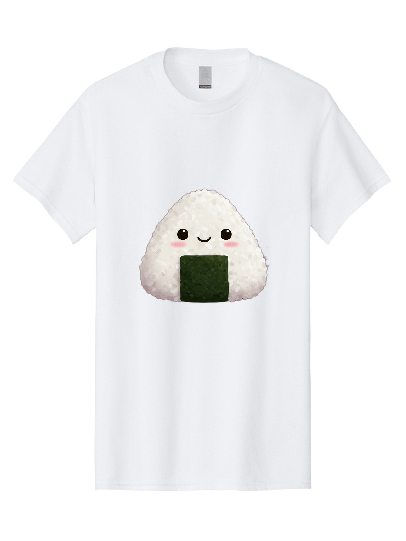 Onigiri Men'S Graphic Tee, 100% Cotton, Comfortable Casual Summer Wear, Machine Washable, Triangular Onigiri, Japanese Rice Ball, Nori Seaweed, Kawaii Food, Cute Character, Cartoon Illustration, Adorable Snack, Japanese Cuisine Bac200 5