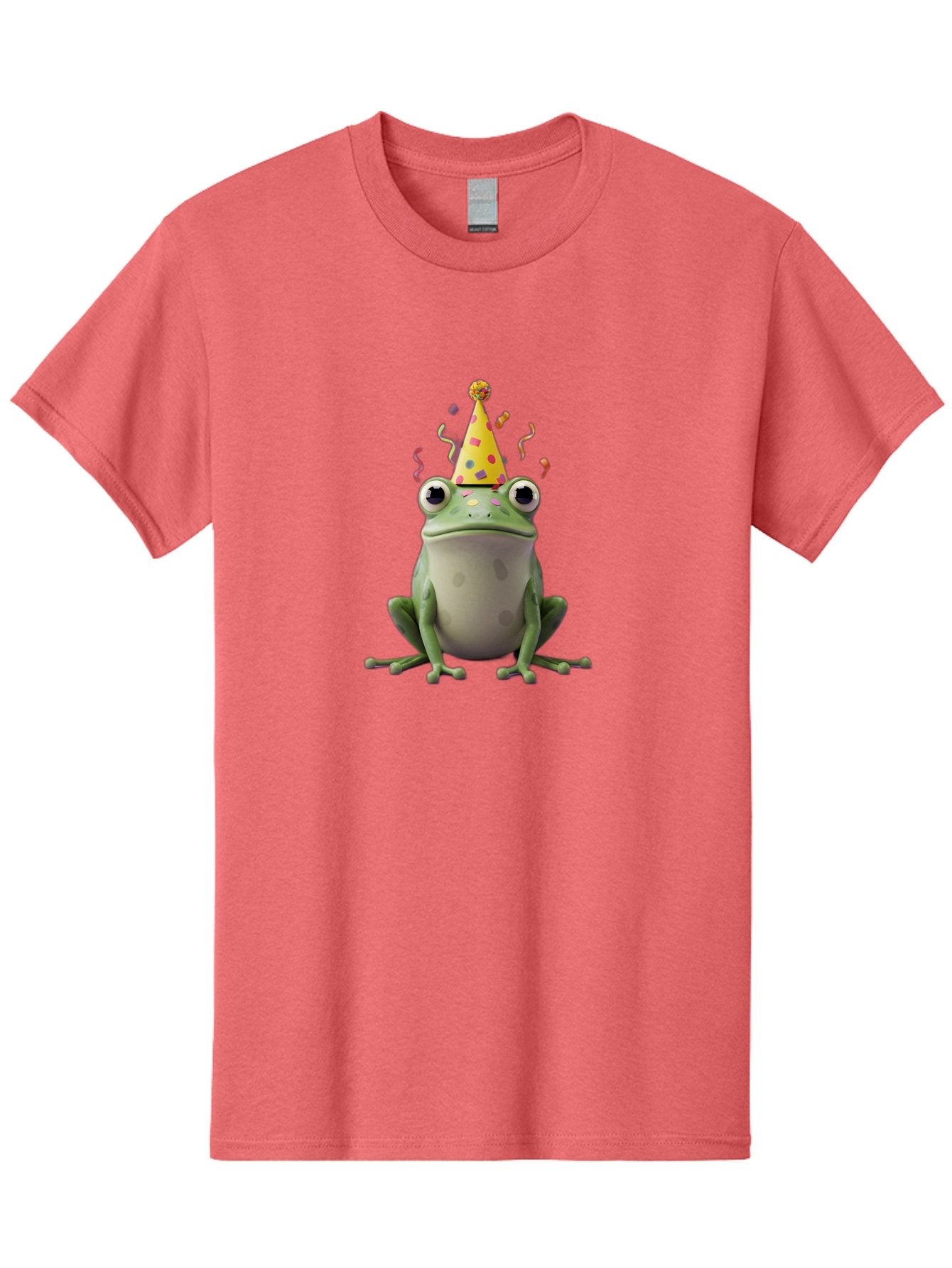 Party-Frog-4 Men'S Graphic Tee, 100% Cotton, Comfortable Casual Summer Wear, Machine Washable, Cartoon Frog, Party Hat, Celebration, Confetti, Funny Animal, Playful Creature, Festive Atmosphere, Colorful Decorations, Joyful Moment, Bac212 14