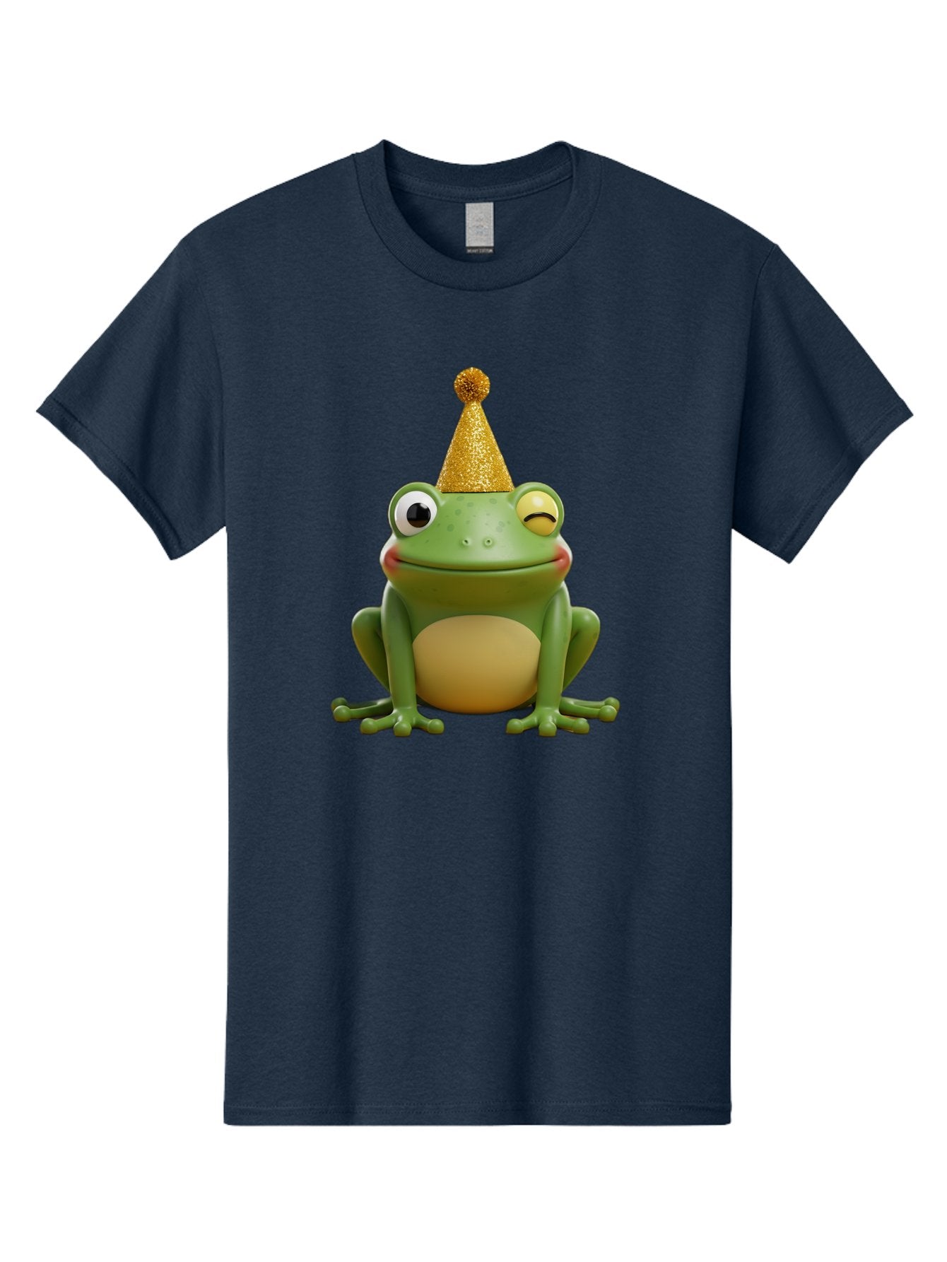 Party-Frog-5 Men'S Graphic Tee, 100% Cotton, Comfortable Casual Summer Wear, Machine Washable, Funny Cartoon Frog, Party Hat, Gold Confetti Hat, Celebration, Happiness, Cute Amphibian, Party Animal, Humorous Illustration, Whimsical Design, Bac213 15