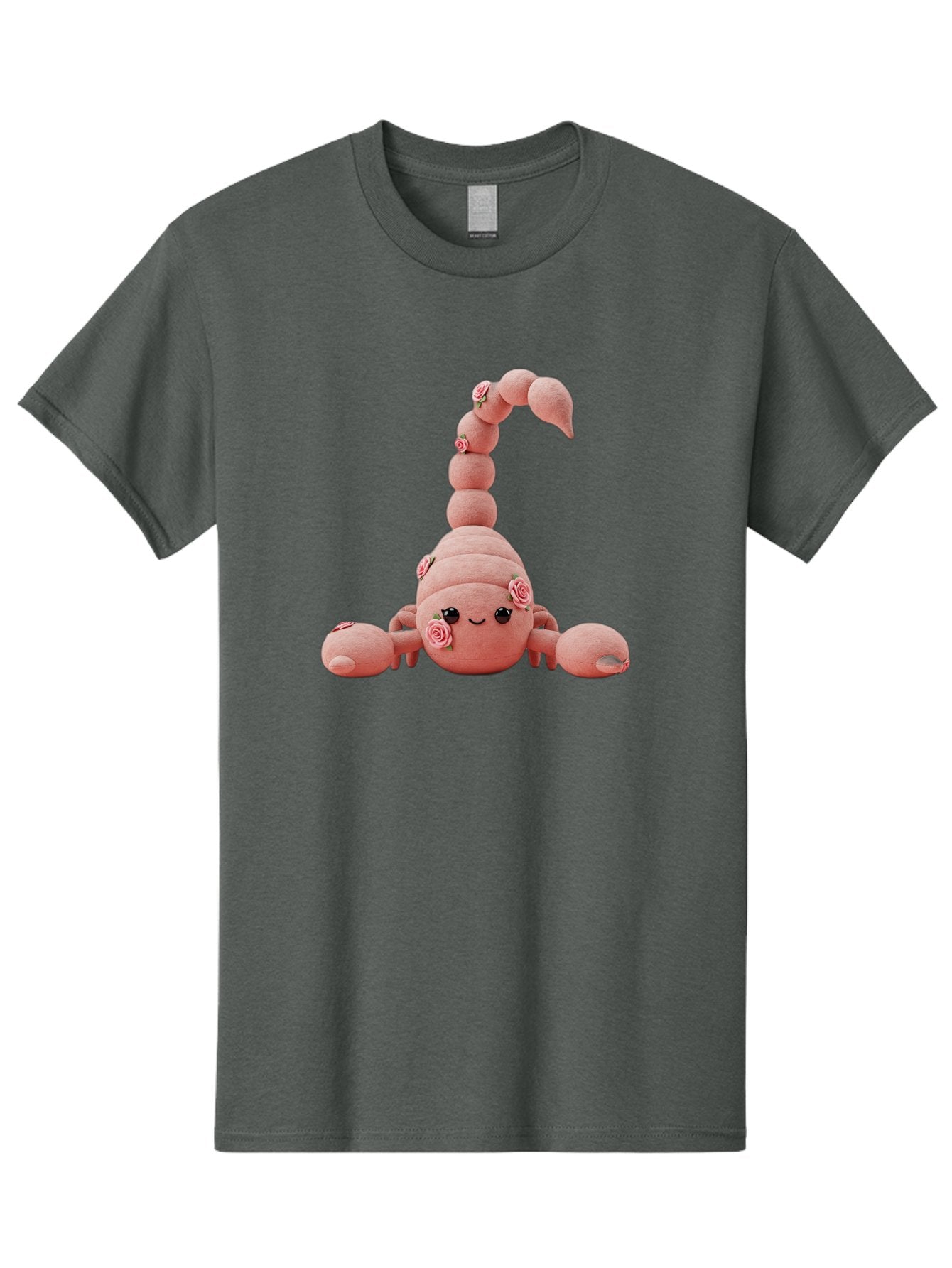 Pink-Scorpion Men'S Graphic Tee, 100% Cotton, Comfortable Casual Summer Wear, Machine Washable, Plush Toy, Pink Fabric, Floral Decorations, Scorpion Design, Cute, Soft Toy, Decorative Figurine, Stuffed Animal, Kawaii Bac216