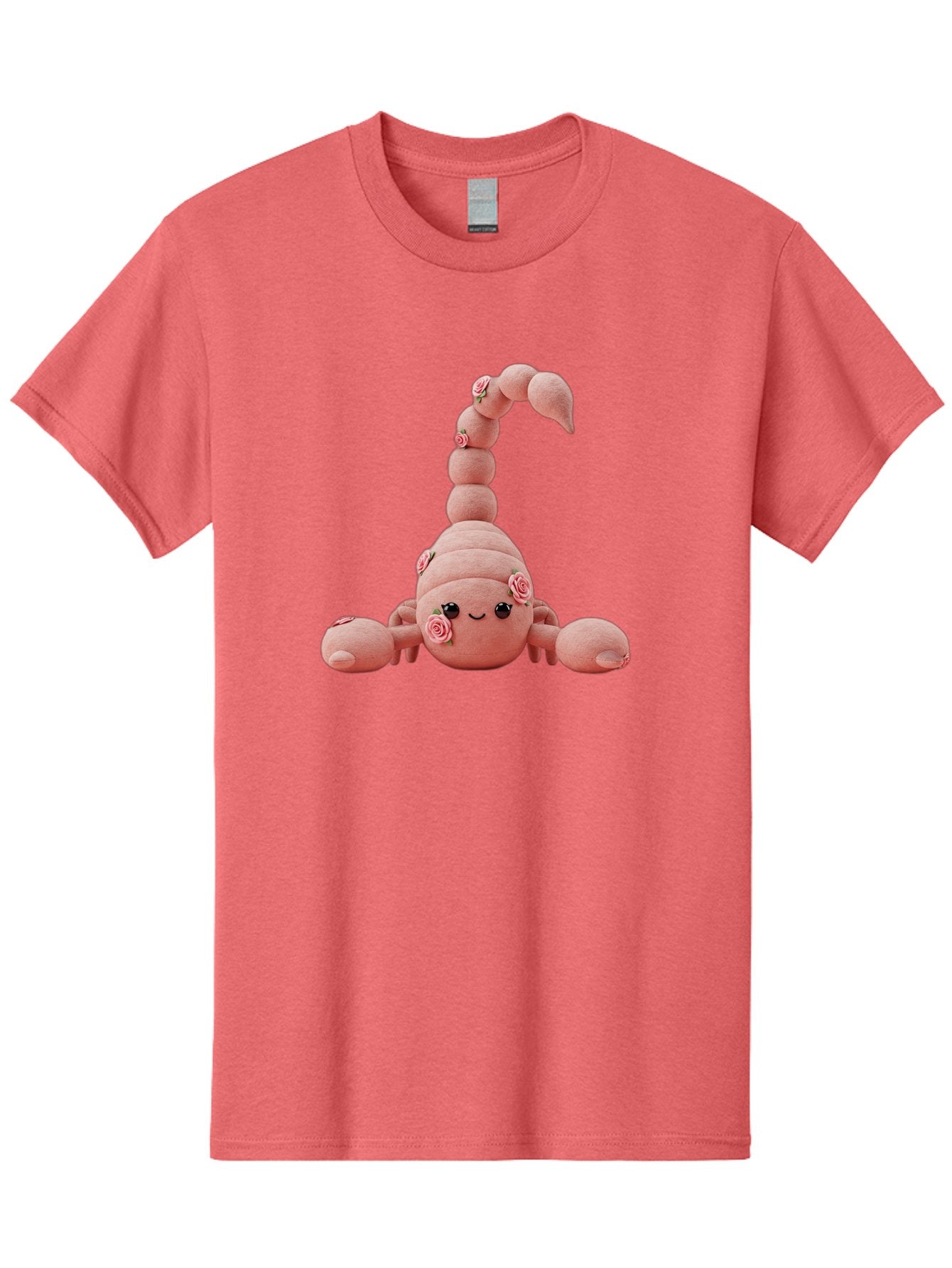 Pink-Scorpion Men'S Graphic Tee, 100% Cotton, Comfortable Casual Summer Wear, Machine Washable, Plush Toy, Pink Fabric, Floral Decorations, Scorpion Design, Cute, Soft Toy, Decorative Figurine, Stuffed Animal, Kawaii Bac216 8