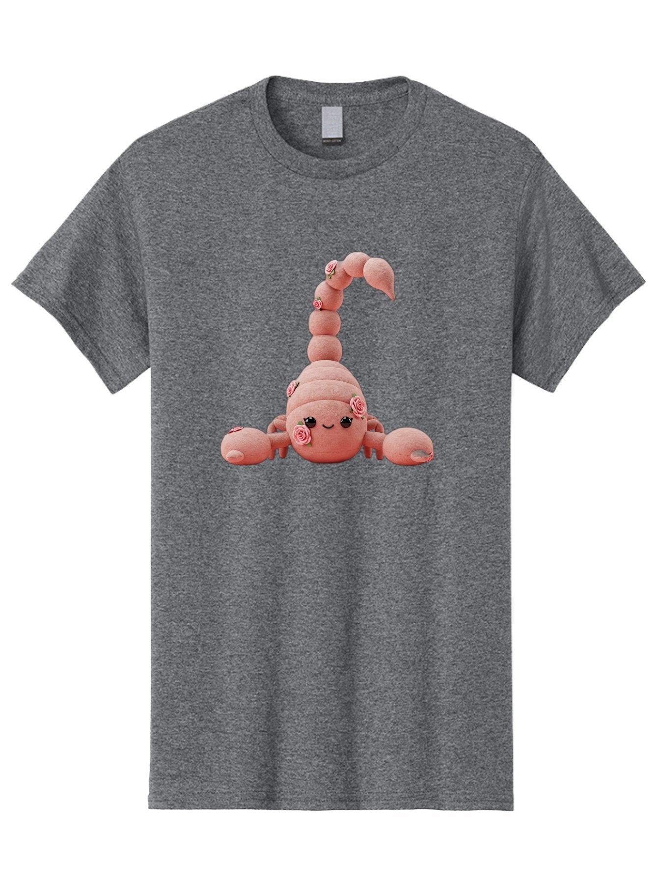 Pink-Scorpion Men'S Graphic Tee, 100% Cotton, Comfortable Casual Summer Wear, Machine Washable, Plush Toy, Pink Fabric, Floral Decorations, Scorpion Design, Cute, Soft Toy, Decorative Figurine, Stuffed Animal, Kawaii Bac216 7