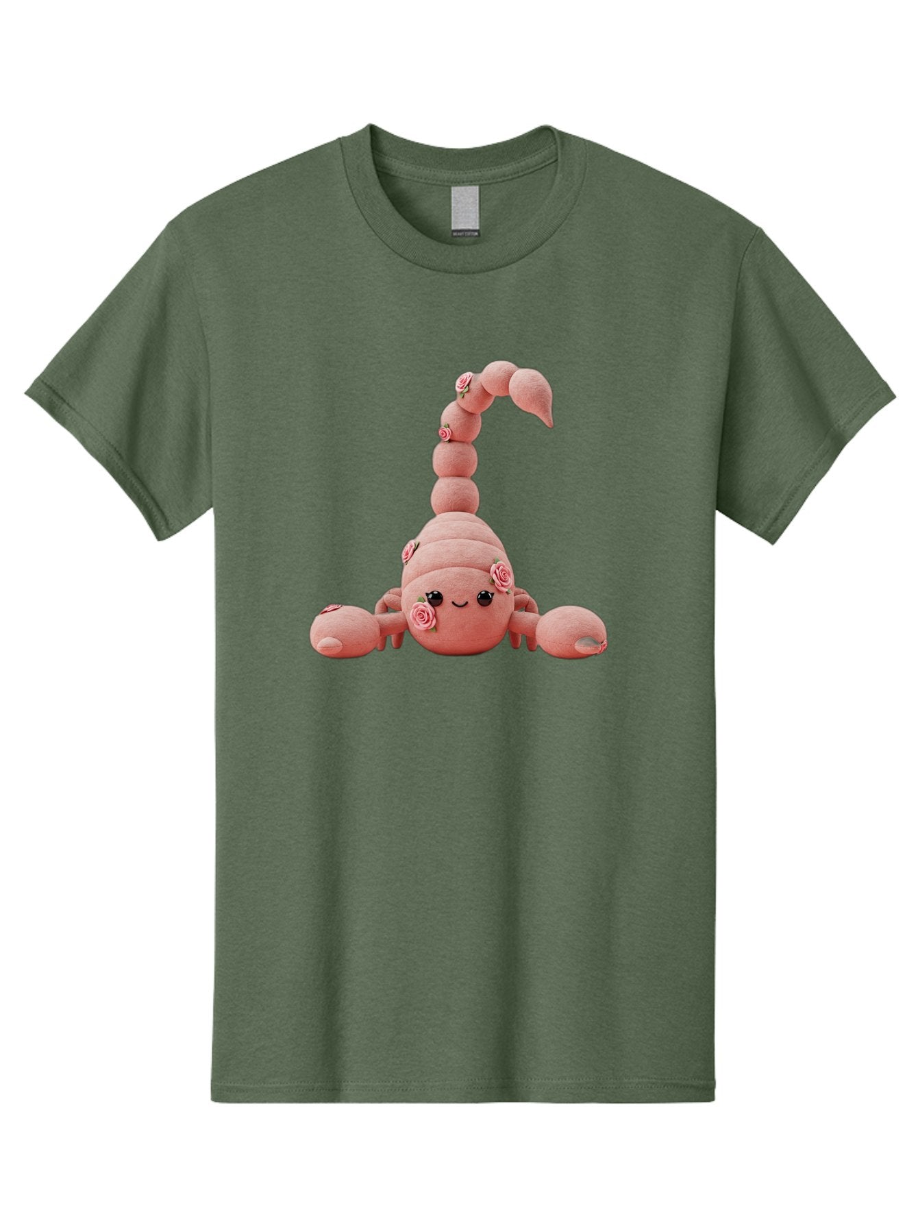 Pink-Scorpion Men'S Graphic Tee, 100% Cotton, Comfortable Casual Summer Wear, Machine Washable, Plush Toy, Pink Fabric, Floral Decorations, Scorpion Design, Cute, Soft Toy, Decorative Figurine, Stuffed Animal, Kawaii Bac216 12
