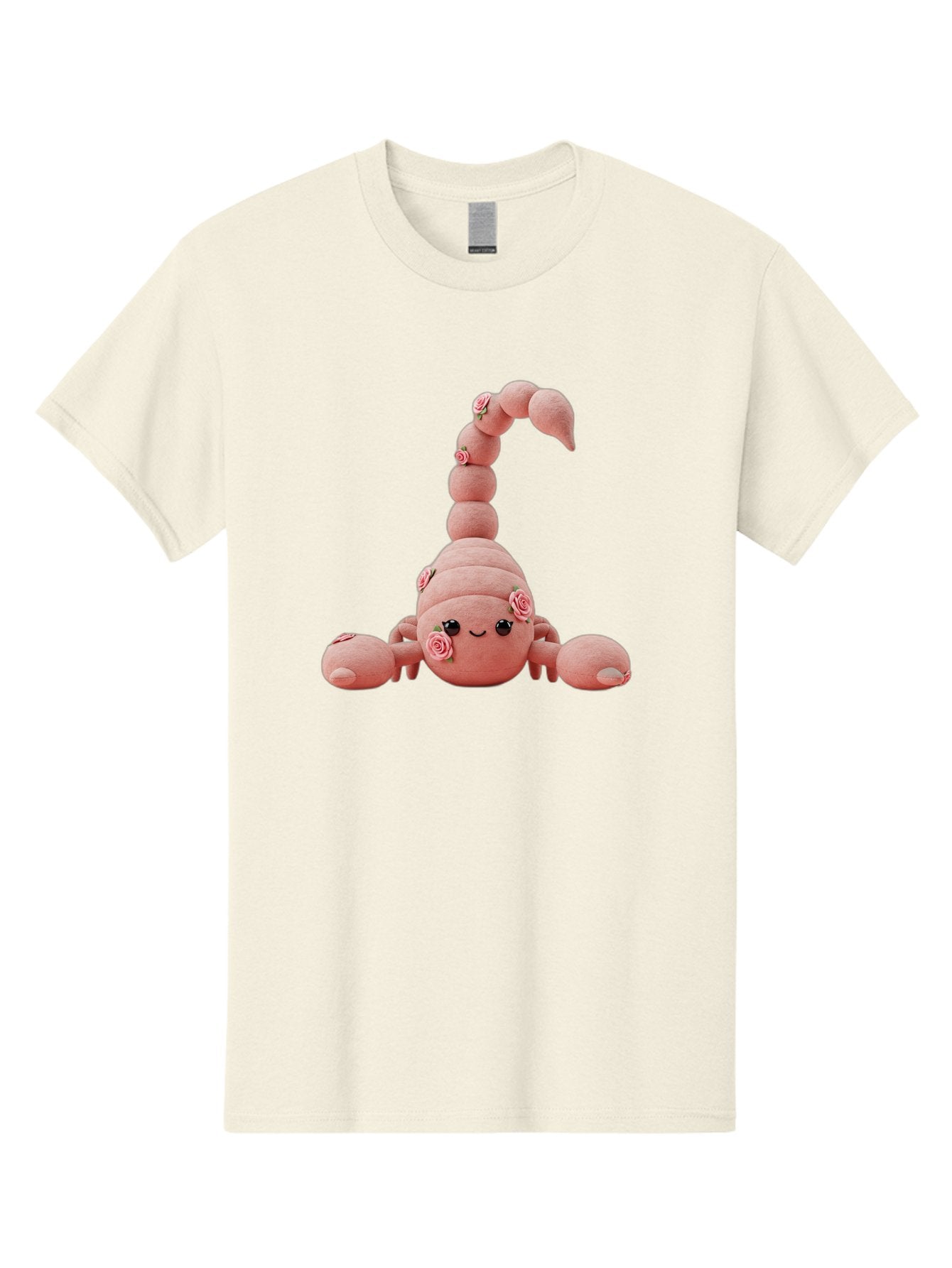Pink-Scorpion Men'S Graphic Tee, 100% Cotton, Comfortable Casual Summer Wear, Machine Washable, Plush Toy, Pink Fabric, Floral Decorations, Scorpion Design, Cute, Soft Toy, Decorative Figurine, Stuffed Animal, Kawaii Bac216 5