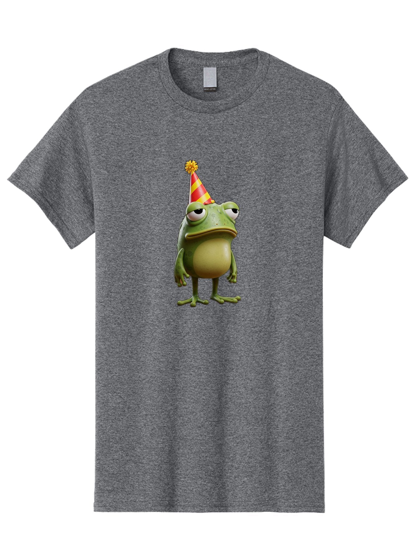 Pepe-The-Frog-Party-Hat Men'S Graphic Tee, 100% Cotton, Comfortable Casual Summer Wear, Machine Washable, Pepe The Frog, Party Hat, Frog Meme, Cartoon Character, Celebration, Funny, Meme Culture, Pepe, Sad Frog Bac218 13