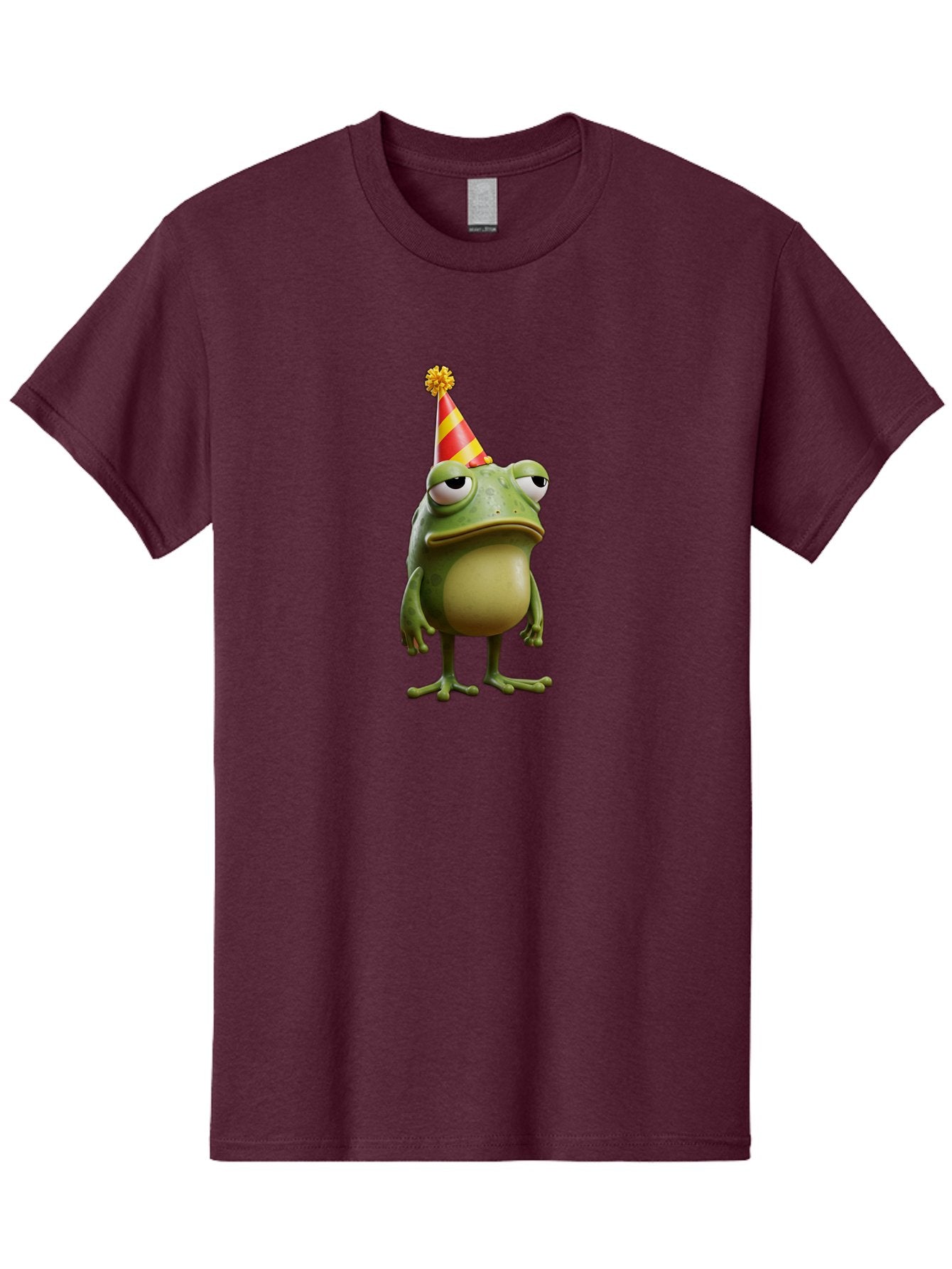 Pepe-The-Frog-Party-Hat Men'S Graphic Tee, 100% Cotton, Comfortable Casual Summer Wear, Machine Washable, Pepe The Frog, Party Hat, Frog Meme, Cartoon Character, Celebration, Funny, Meme Culture, Pepe, Sad Frog Bac218 9