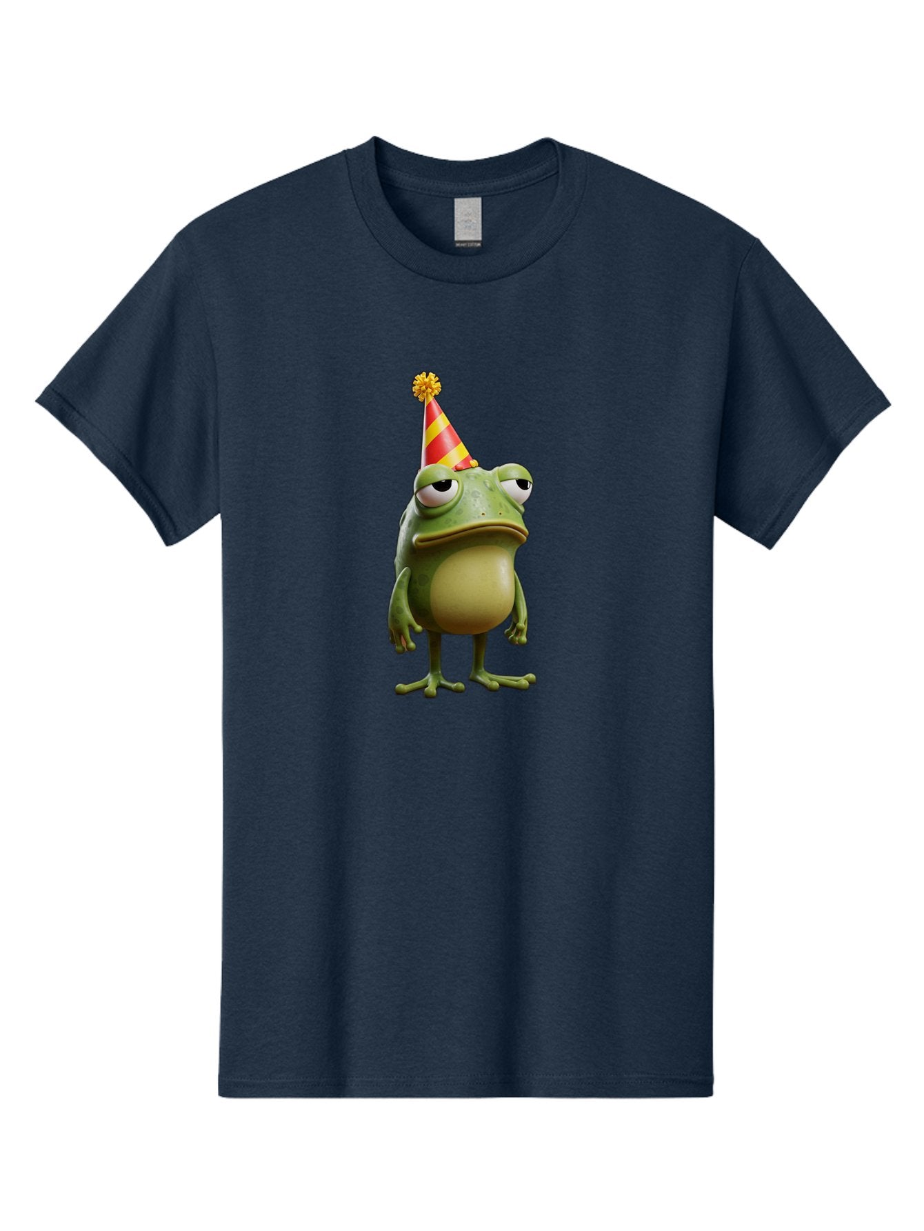 Pepe-The-Frog-Party-Hat Men'S Graphic Tee, 100% Cotton, Comfortable Casual Summer Wear, Machine Washable, Pepe The Frog, Party Hat, Frog Meme, Cartoon Character, Celebration, Funny, Meme Culture, Pepe, Sad Frog Bac218 15