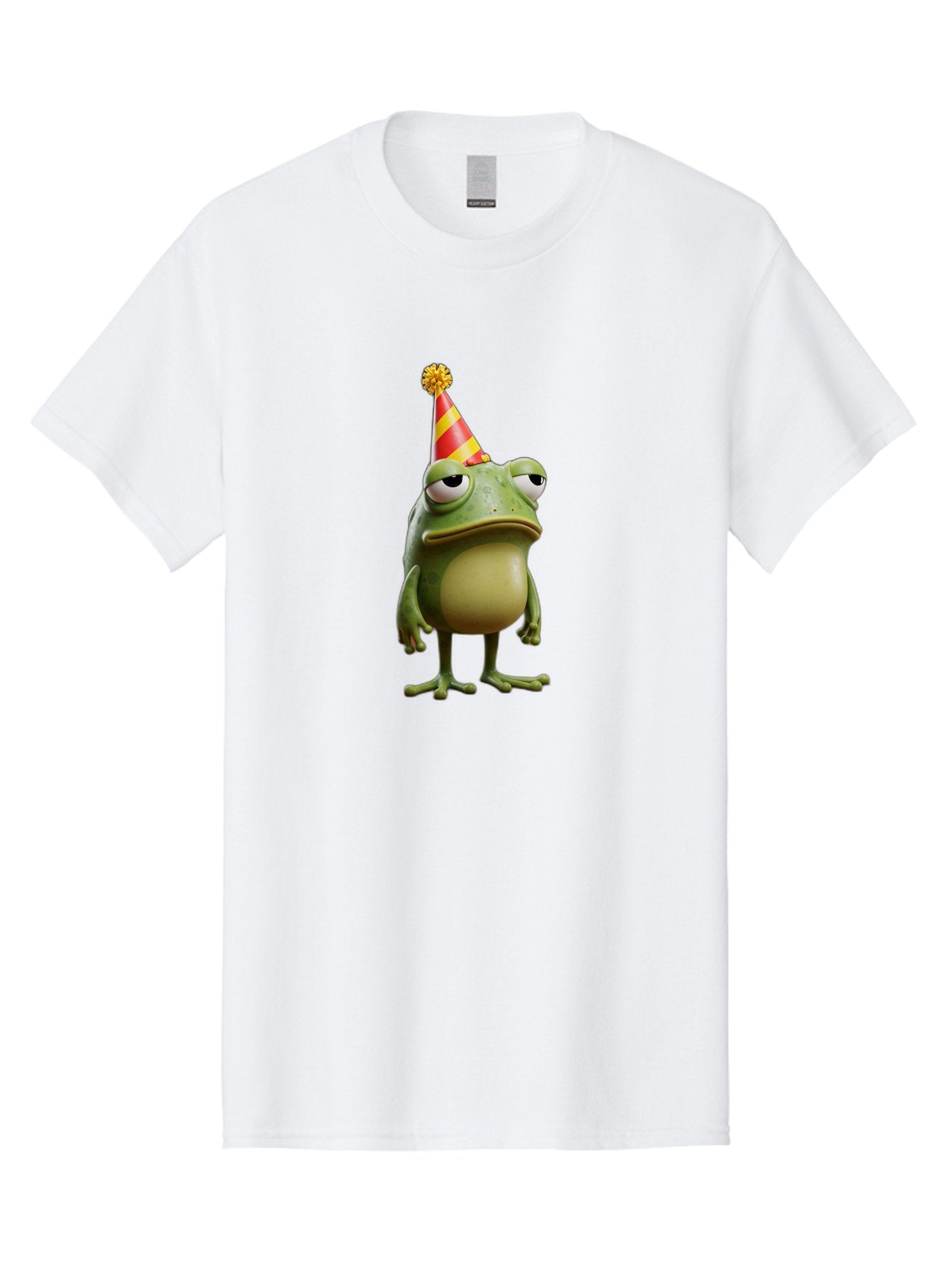 Pepe-The-Frog-Party-Hat Men'S Graphic Tee, 100% Cotton, Comfortable Casual Summer Wear, Machine Washable, Pepe The Frog, Party Hat, Frog Meme, Cartoon Character, Celebration, Funny, Meme Culture, Pepe, Sad Frog Bac218 10