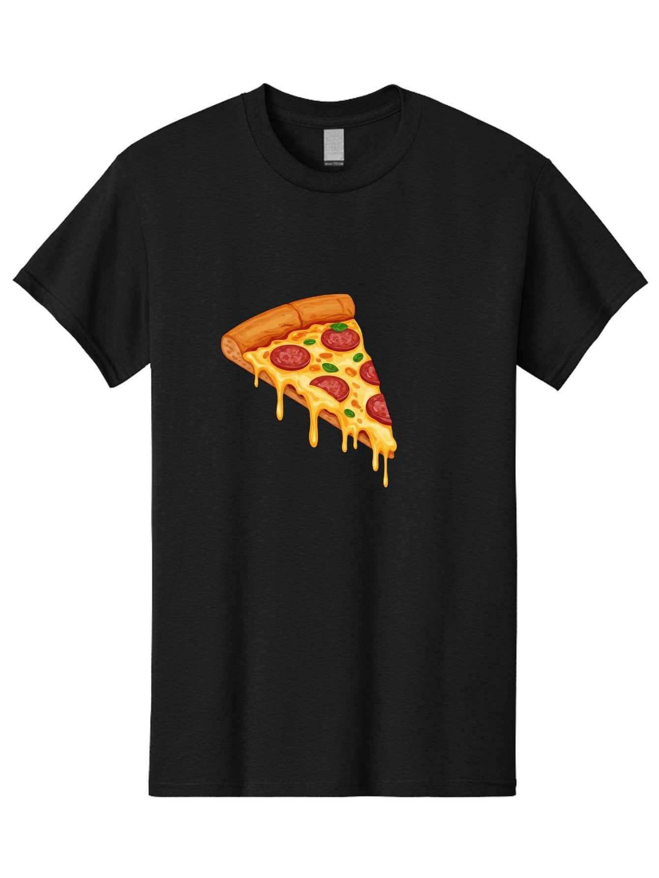 Pepperoni-Pizza-Slice-10 Men'S Graphic Tee, 100% Cotton, Comfortable Casual Summer Wear, Machine Washable, Pepperoni Pizza, Cheesy Goodness, Gooey Cheese, Savory Delight, Italian Cuisine, Melted Mozzarella, Fresh Basil, Spicy Pepperoni, Bac220 14