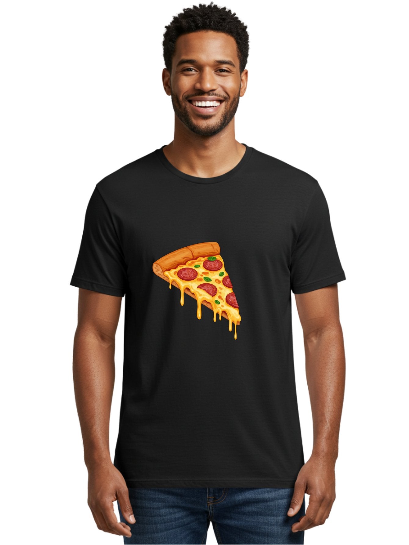 Pepperoni-Pizza-Slice-10 Men'S Graphic Tee, 100% Cotton, Comfortable Casual Summer Wear, Machine Washable, Pepperoni Pizza, Cheesy Goodness, Gooey Cheese, Savory Delight, Italian Cuisine, Melted Mozzarella, Fresh Basil, Spicy Pepperoni, Bac220 29