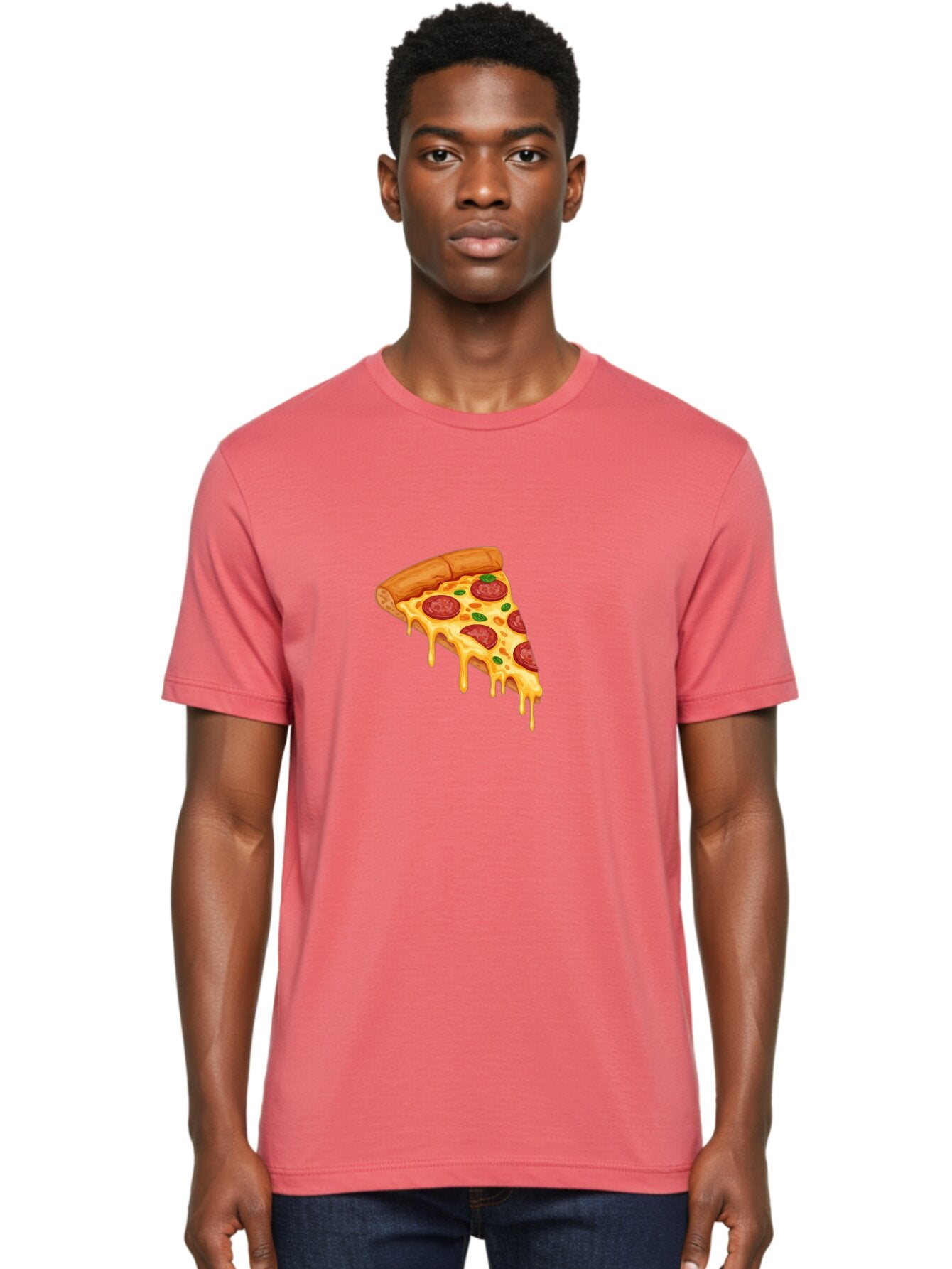 Pepperoni-Pizza-Slice-10 Men'S Graphic Tee, 100% Cotton, Comfortable Casual Summer Wear, Machine Washable, Pepperoni Pizza, Cheesy Goodness, Gooey Cheese, Savory Delight, Italian Cuisine, Melted Mozzarella, Fresh Basil, Spicy Pepperoni, Bac220 19