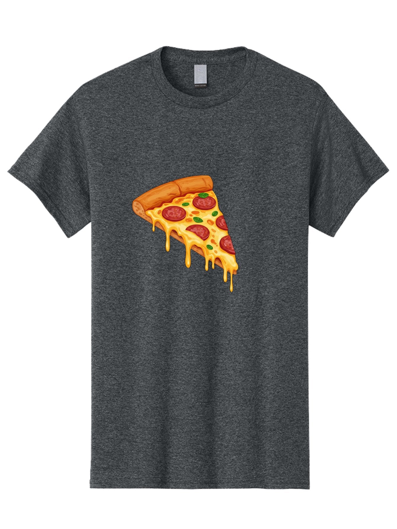Pepperoni-Pizza-Slice-10 Men'S Graphic Tee, 100% Cotton, Comfortable Casual Summer Wear, Machine Washable, Pepperoni Pizza, Cheesy Goodness, Gooey Cheese, Savory Delight, Italian Cuisine, Melted Mozzarella, Fresh Basil, Spicy Pepperoni, Bac220 12