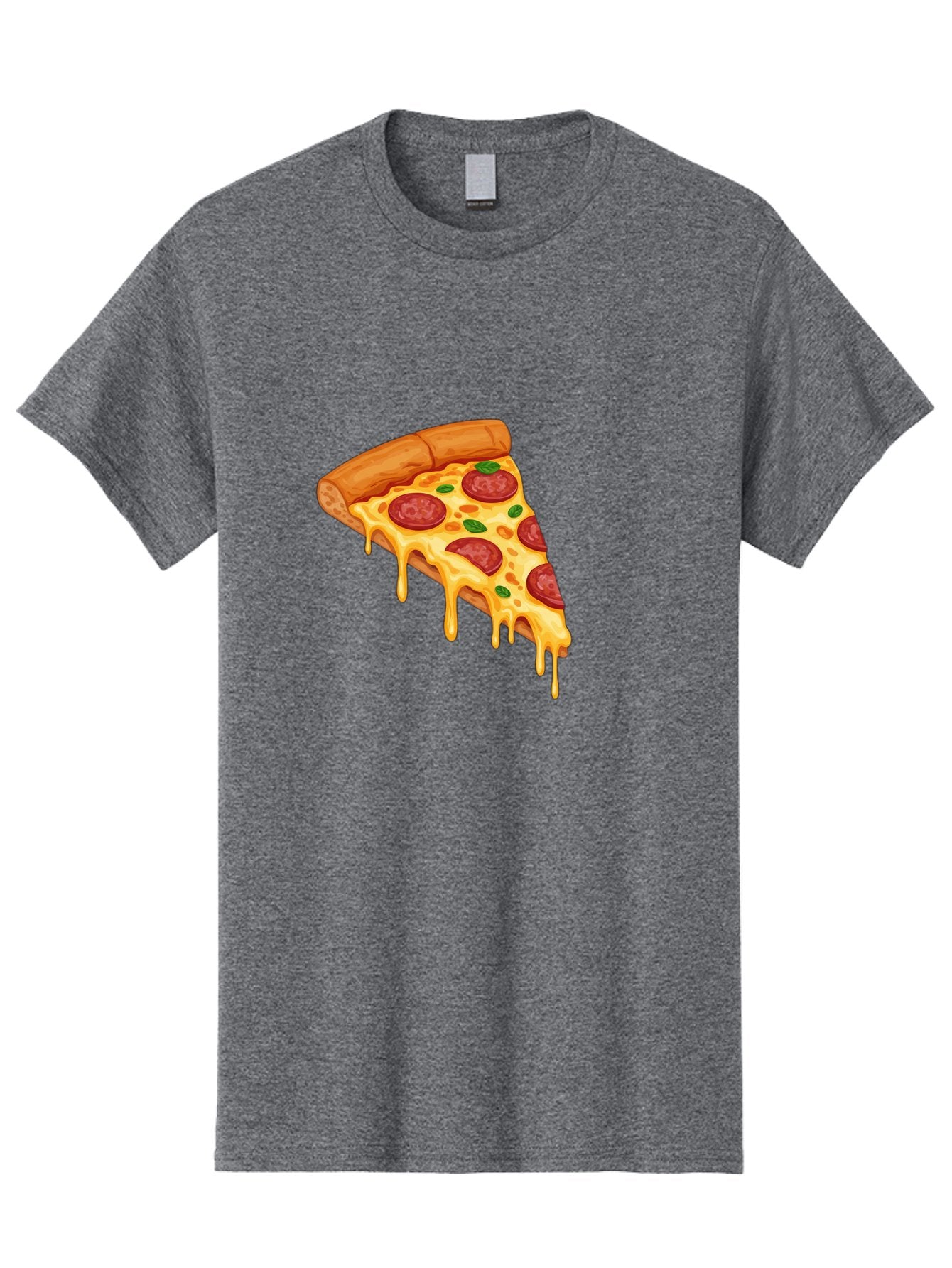 Pepperoni-Pizza-Slice-10 Men'S Graphic Tee, 100% Cotton, Comfortable Casual Summer Wear, Machine Washable, Pepperoni Pizza, Cheesy Goodness, Gooey Cheese, Savory Delight, Italian Cuisine, Melted Mozzarella, Fresh Basil, Spicy Pepperoni, Bac220 10