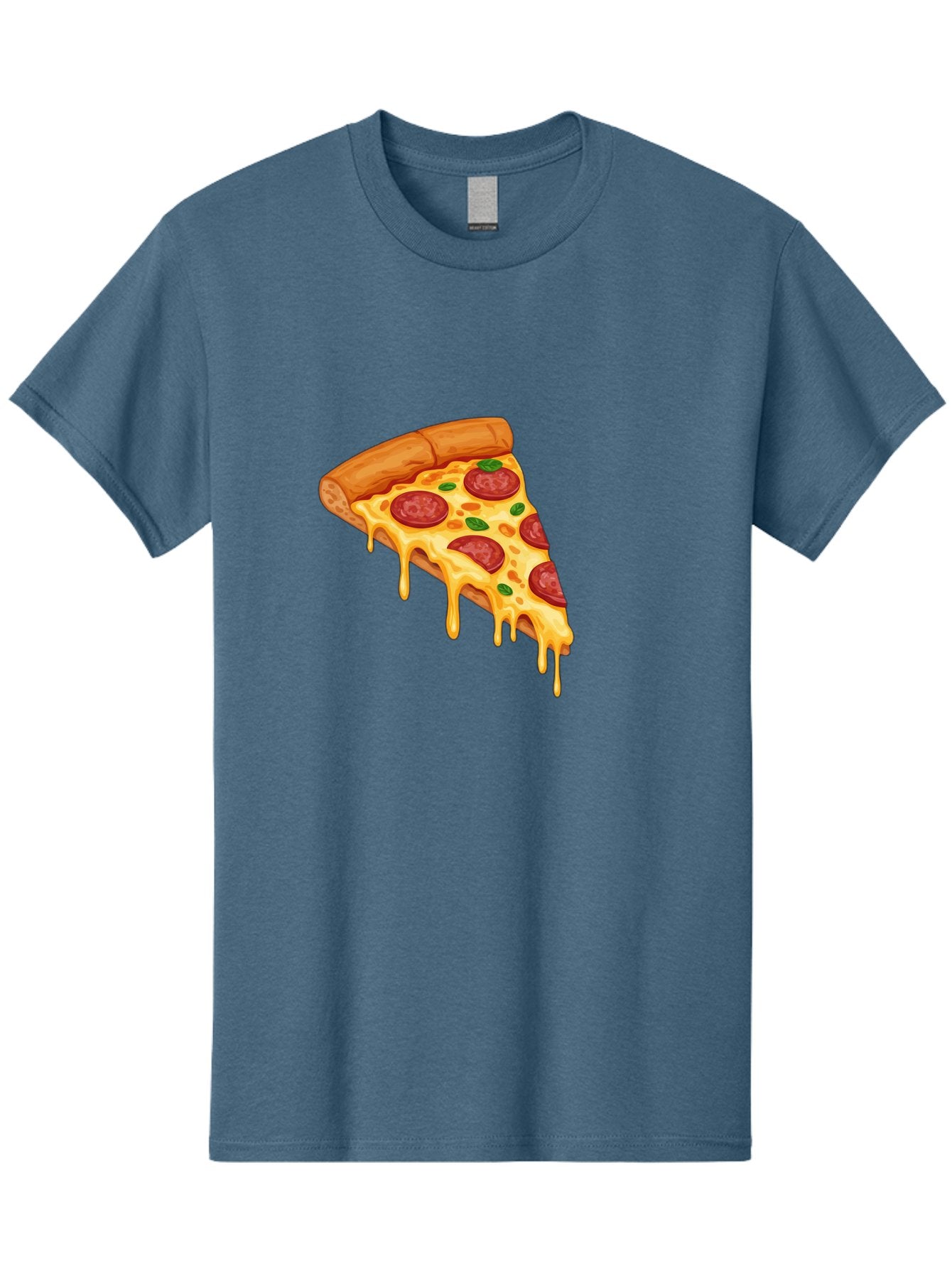 Pepperoni-Pizza-Slice-10 Men'S Graphic Tee, 100% Cotton, Comfortable Casual Summer Wear, Machine Washable, Pepperoni Pizza, Cheesy Goodness, Gooey Cheese, Savory Delight, Italian Cuisine, Melted Mozzarella, Fresh Basil, Spicy Pepperoni, Bac220 7