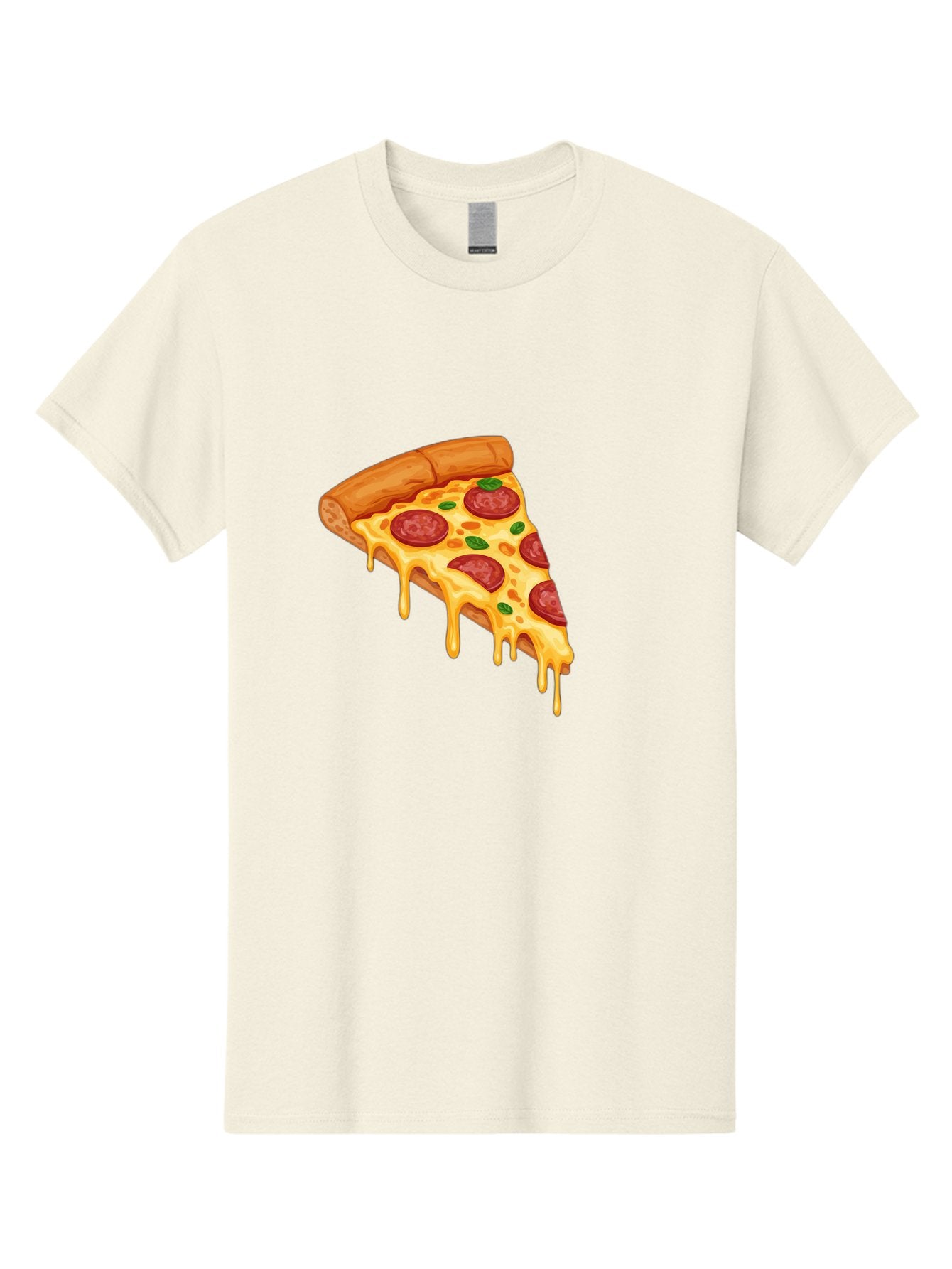 Pepperoni-Pizza-Slice-10 Men'S Graphic Tee, 100% Cotton, Comfortable Casual Summer Wear, Machine Washable, Pepperoni Pizza, Cheesy Goodness, Gooey Cheese, Savory Delight, Italian Cuisine, Melted Mozzarella, Fresh Basil, Spicy Pepperoni, Bac220 11