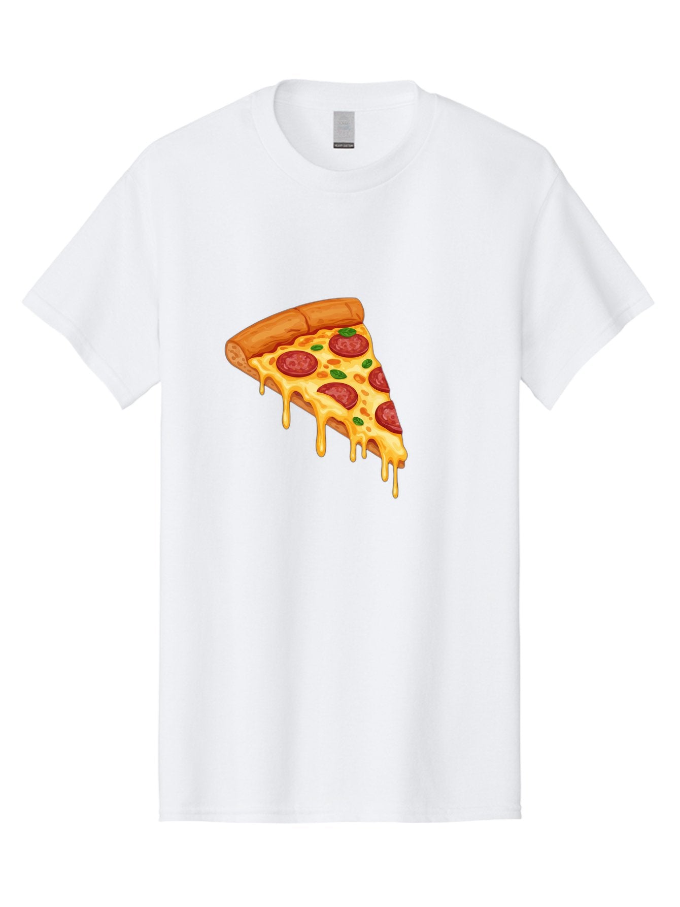 Pepperoni-Pizza-Slice-10 Men'S Graphic Tee, 100% Cotton, Comfortable Casual Summer Wear, Machine Washable, Pepperoni Pizza, Cheesy Goodness, Gooey Cheese, Savory Delight, Italian Cuisine, Melted Mozzarella, Fresh Basil, Spicy Pepperoni, Bac220 13