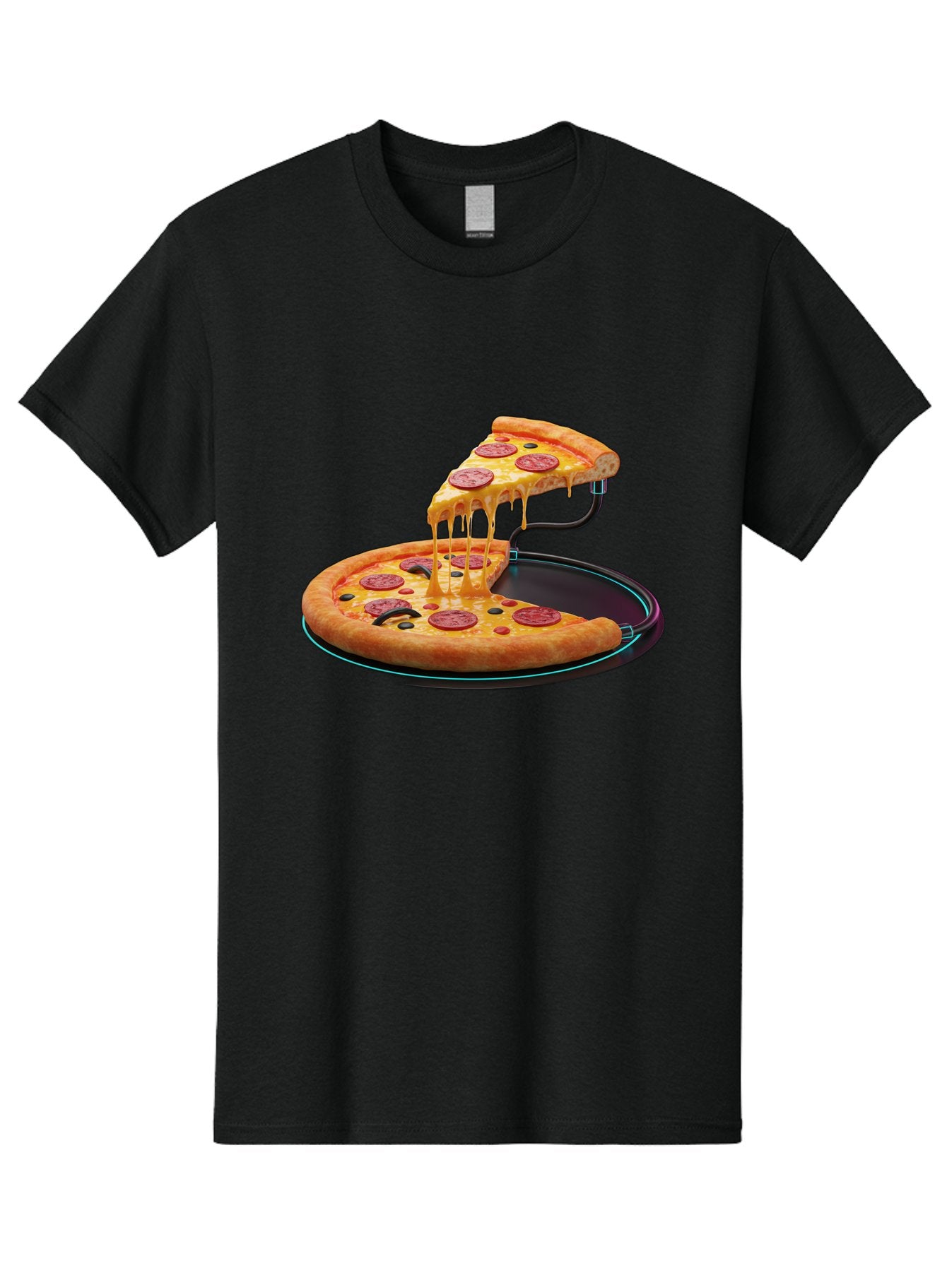 Pepperoni-Pizza-Slice-11 Men'S Graphic Tee, 100% Cotton, Comfortable Casual Summer Wear, Machine Washable, Pepperoni Pizza, Melted Cheese, Pizza Toppings, Savory Delight, Cheesy Goodness, Italian Cuisine, Foodie Favorite, Appetizing Treat, Bac221