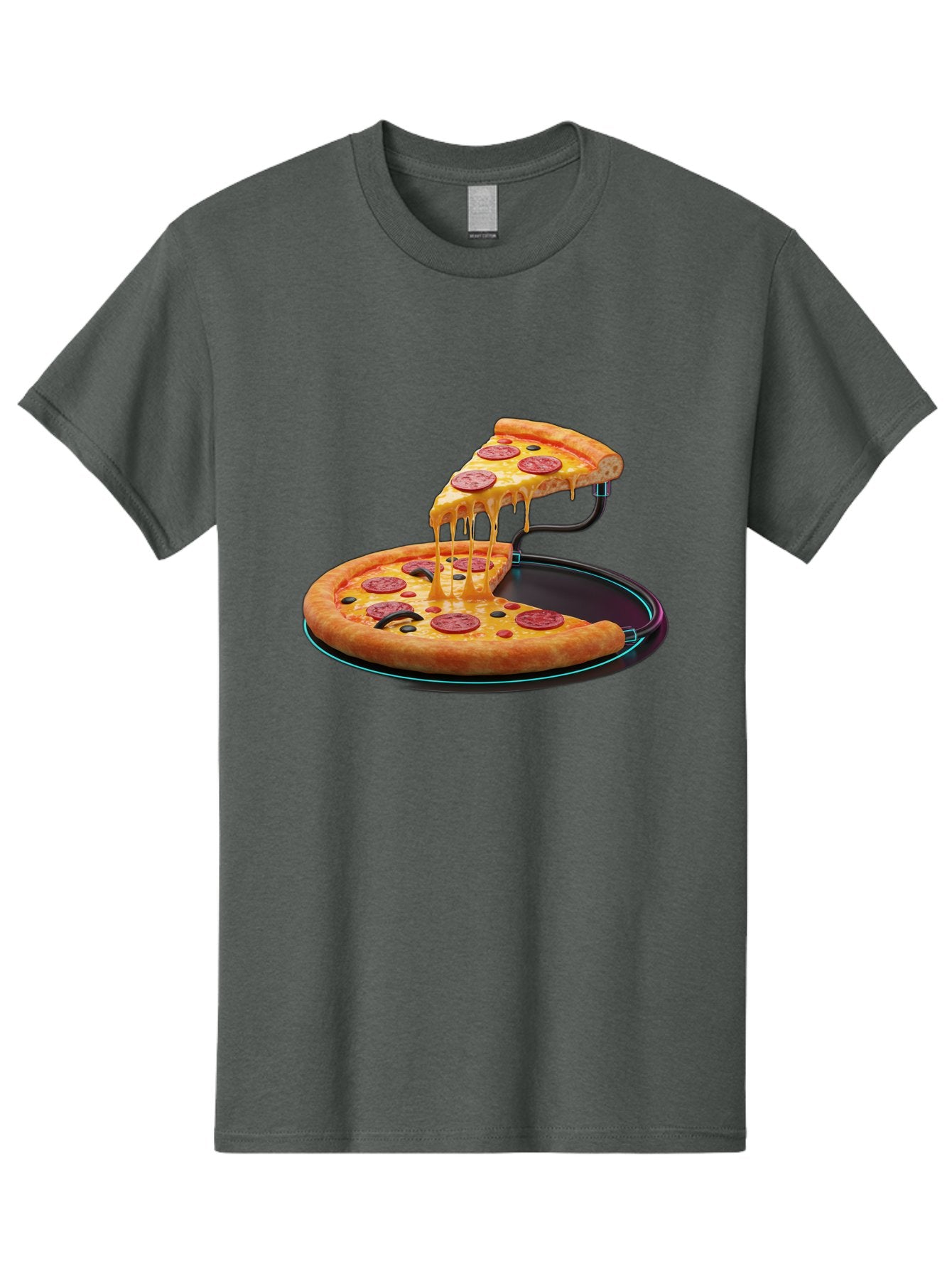 Pepperoni-Pizza-Slice-11 Men'S Graphic Tee, 100% Cotton, Comfortable Casual Summer Wear, Machine Washable, Pepperoni Pizza, Melted Cheese, Pizza Toppings, Savory Delight, Cheesy Goodness, Italian Cuisine, Foodie Favorite, Appetizing Treat, Bac221 4