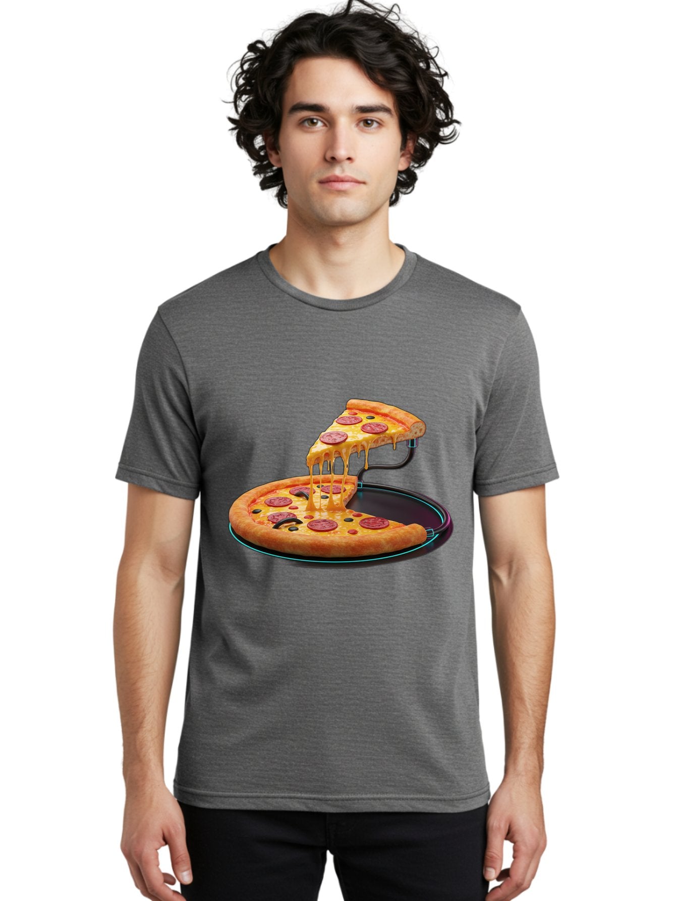 Pepperoni-Pizza-Slice-11 Men'S Graphic Tee, 100% Cotton, Comfortable Casual Summer Wear, Machine Washable, Pepperoni Pizza, Melted Cheese, Pizza Toppings, Savory Delight, Cheesy Goodness, Italian Cuisine, Foodie Favorite, Appetizing Treat, Bac221 16