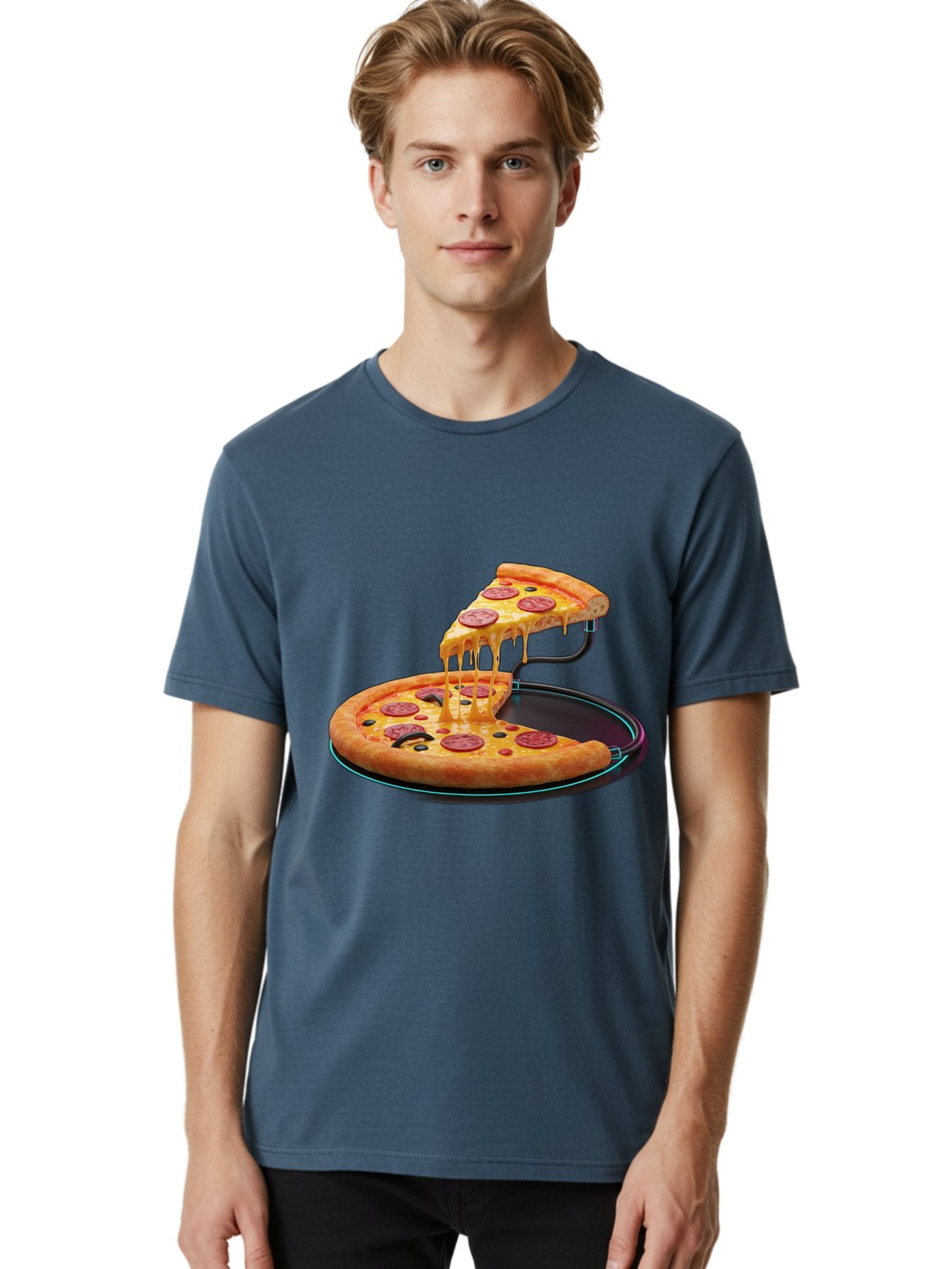 Pepperoni-Pizza-Slice-11 Men'S Graphic Tee, 100% Cotton, Comfortable Casual Summer Wear, Machine Washable, Pepperoni Pizza, Melted Cheese, Pizza Toppings, Savory Delight, Cheesy Goodness, Italian Cuisine, Foodie Favorite, Appetizing Treat, Bac221 29