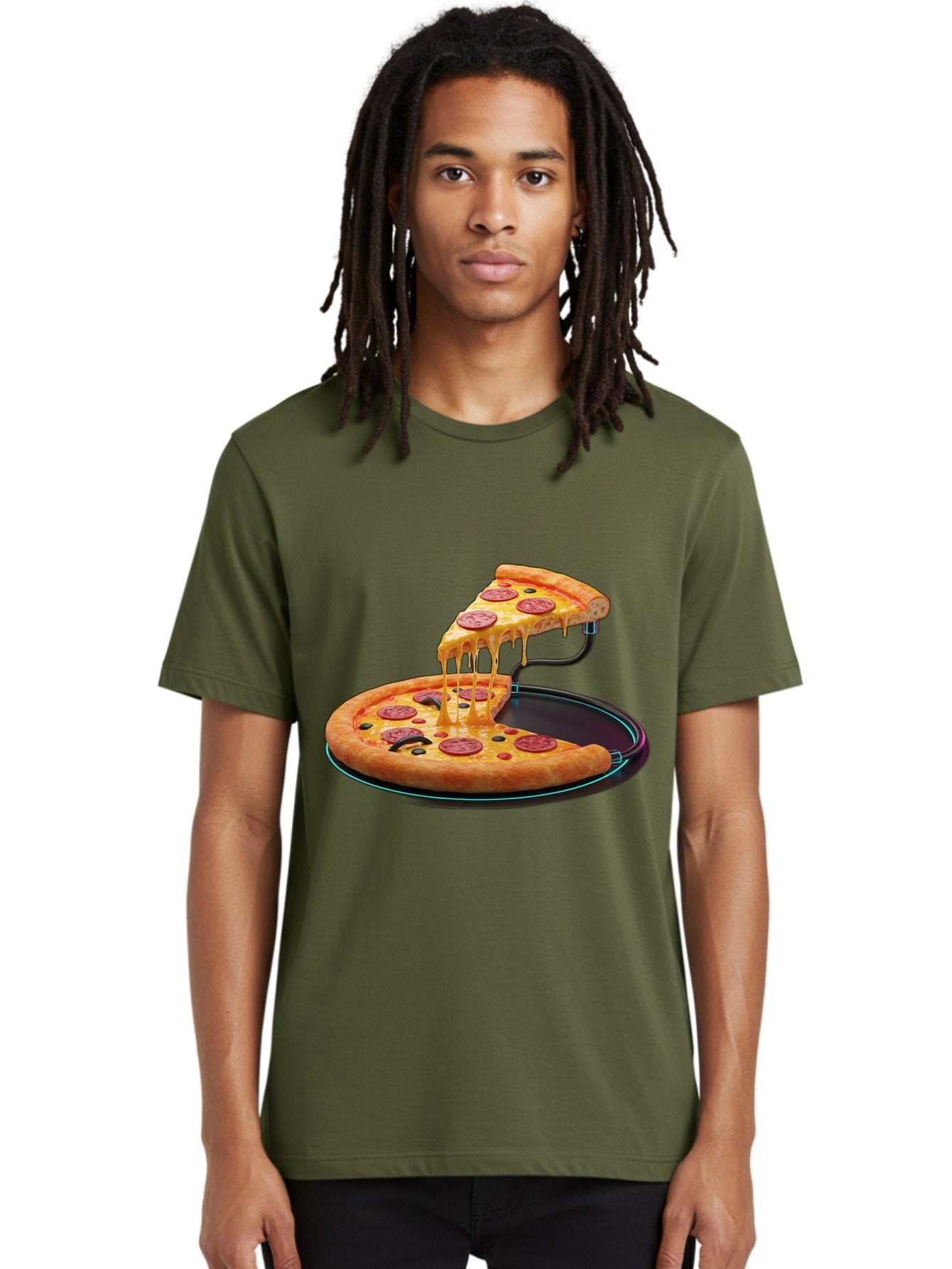 Pepperoni-Pizza-Slice-11 Men'S Graphic Tee, 100% Cotton, Comfortable Casual Summer Wear, Machine Washable, Pepperoni Pizza, Melted Cheese, Pizza Toppings, Savory Delight, Cheesy Goodness, Italian Cuisine, Foodie Favorite, Appetizing Treat, Bac221 21
