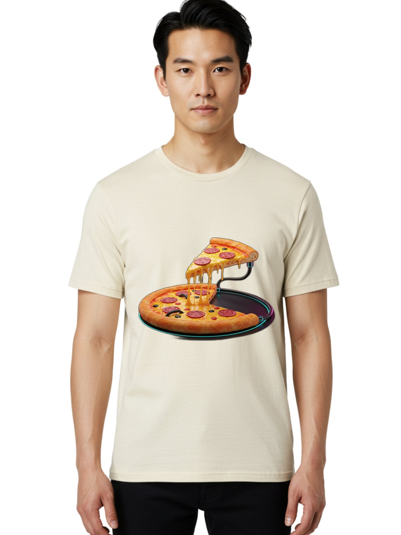 Pepperoni-Pizza-Slice-11 Men'S Graphic Tee, 100% Cotton, Comfortable Casual Summer Wear, Machine Washable, Pepperoni Pizza, Melted Cheese, Pizza Toppings, Savory Delight, Cheesy Goodness, Italian Cuisine, Foodie Favorite, Appetizing Treat, Bac221 27