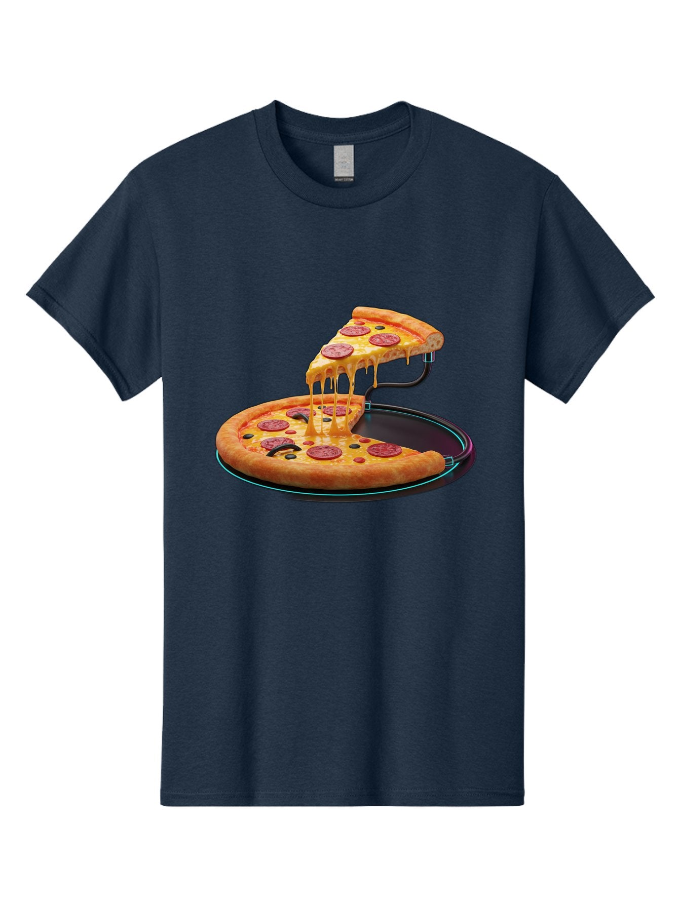 Pepperoni-Pizza-Slice-11 Men'S Graphic Tee, 100% Cotton, Comfortable Casual Summer Wear, Machine Washable, Pepperoni Pizza, Melted Cheese, Pizza Toppings, Savory Delight, Cheesy Goodness, Italian Cuisine, Foodie Favorite, Appetizing Treat, Bac221 8