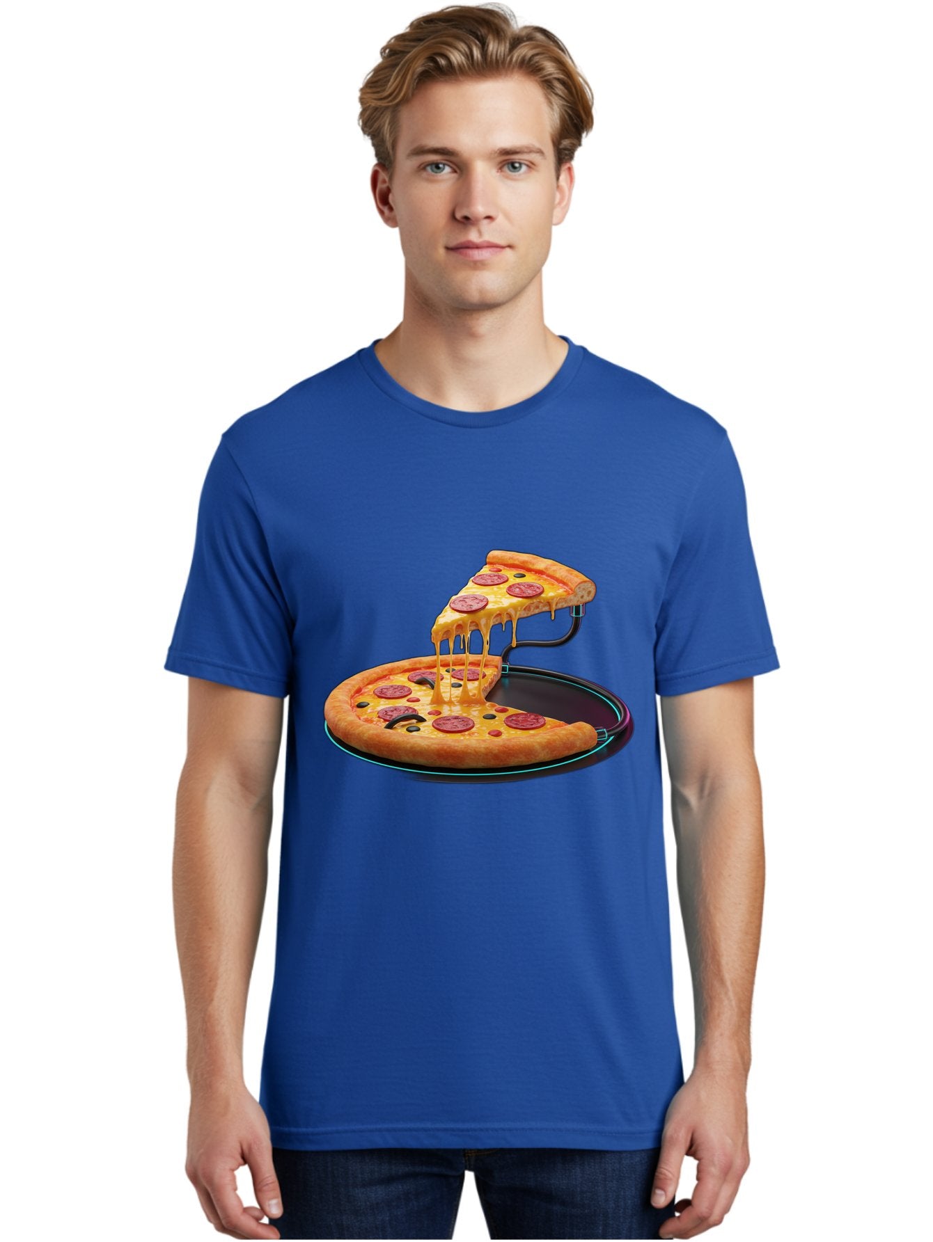 Pepperoni-Pizza-Slice-11 Men'S Graphic Tee, 100% Cotton, Comfortable Casual Summer Wear, Machine Washable, Pepperoni Pizza, Melted Cheese, Pizza Toppings, Savory Delight, Cheesy Goodness, Italian Cuisine, Foodie Favorite, Appetizing Treat, Bac221 23