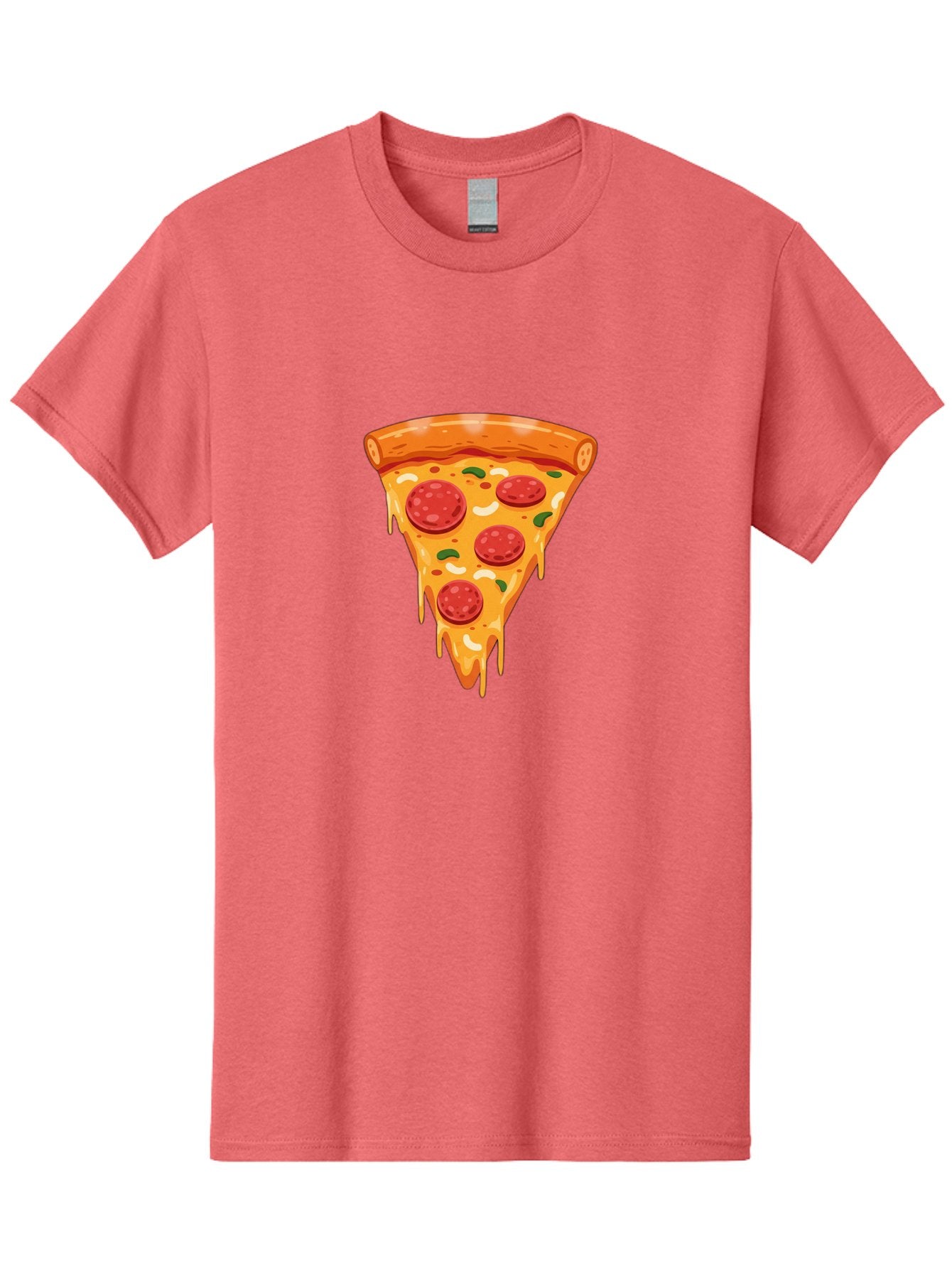 Pepperoni-Pizza-Slice-12 Men'S Graphic Tee, 100% Cotton, Comfortable Casual Summer Wear, Machine Washable, Pepperoni Pizza, Pizza Slice, Cheesy Goodness, Melted Mozzarella, Savory Toppings, Italian Cuisine, Delicious Food, Tasty Treat, Bac222 8