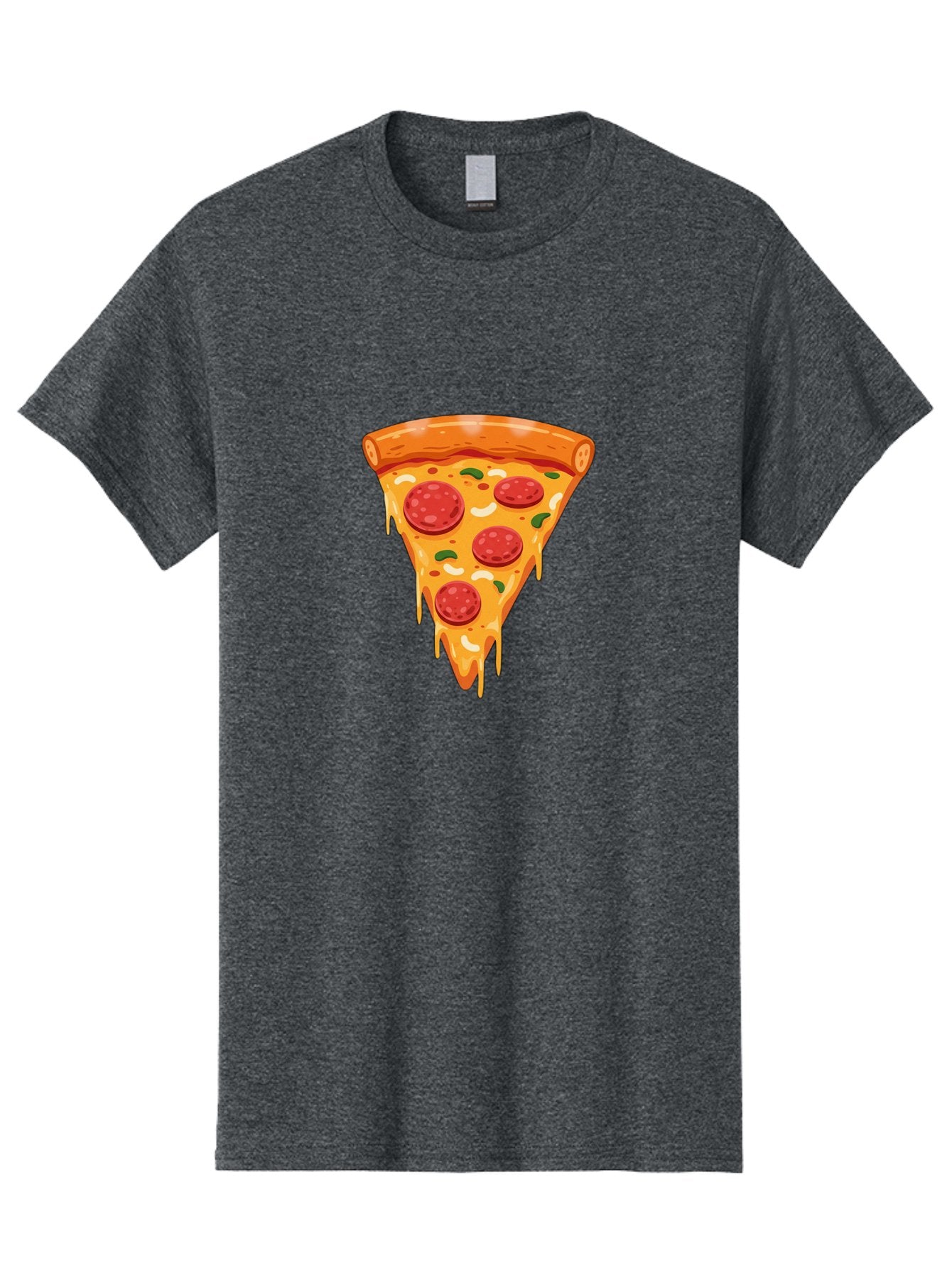 Pepperoni-Pizza-Slice-12 Men'S Graphic Tee, 100% Cotton, Comfortable Casual Summer Wear, Machine Washable, Pepperoni Pizza, Pizza Slice, Cheesy Goodness, Melted Mozzarella, Savory Toppings, Italian Cuisine, Delicious Food, Tasty Treat, Bac222