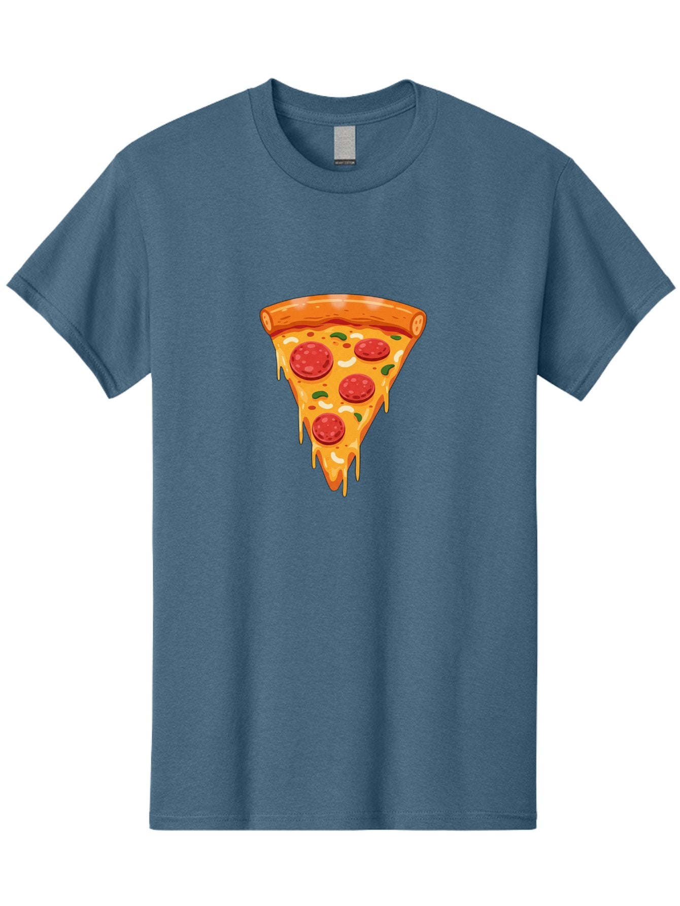 Pepperoni-Pizza-Slice-12 Men'S Graphic Tee, 100% Cotton, Comfortable Casual Summer Wear, Machine Washable, Pepperoni Pizza, Pizza Slice, Cheesy Goodness, Melted Mozzarella, Savory Toppings, Italian Cuisine, Delicious Food, Tasty Treat, Bac222 5