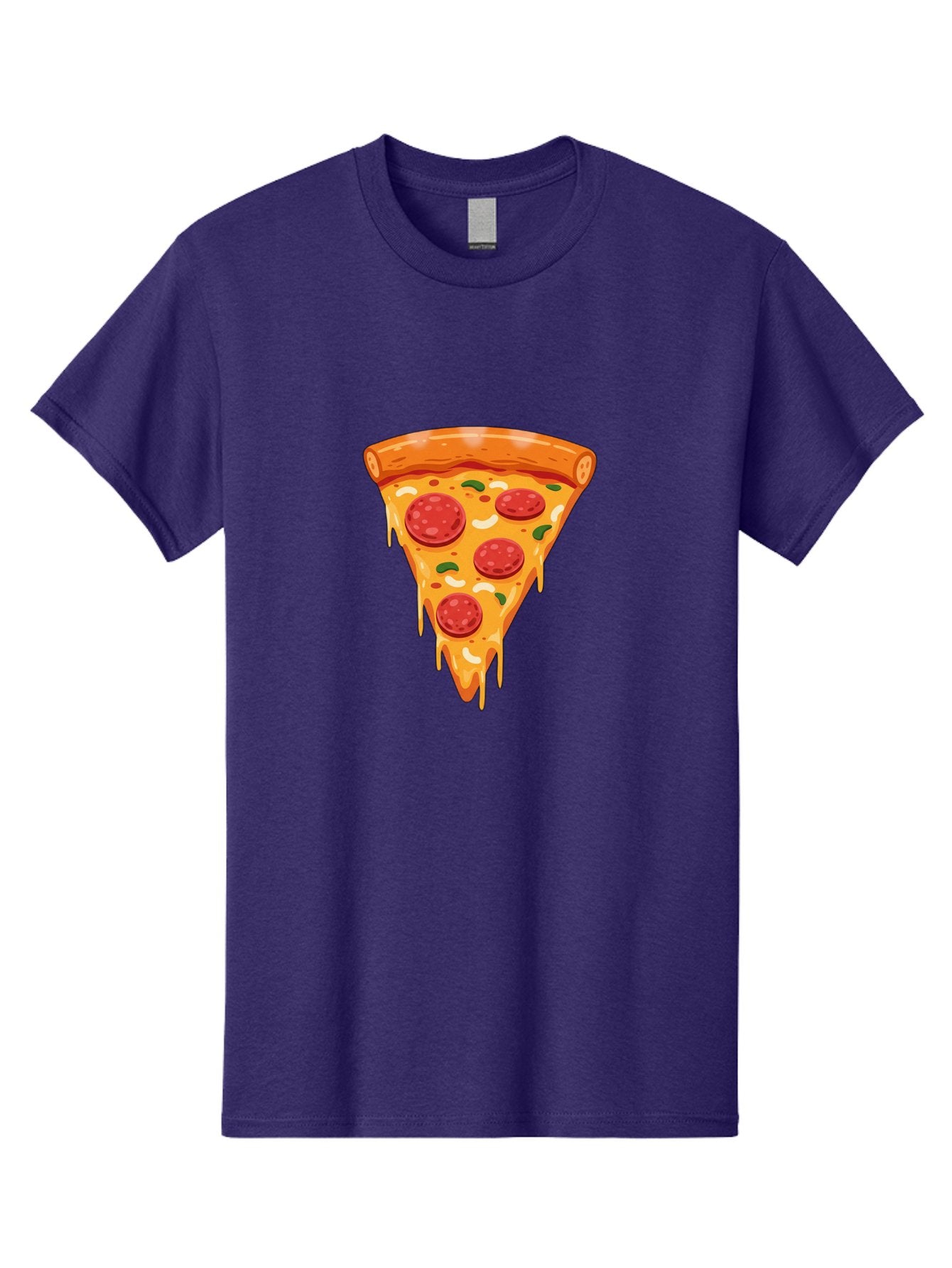 Pepperoni-Pizza-Slice-12 Men'S Graphic Tee, 100% Cotton, Comfortable Casual Summer Wear, Machine Washable, Pepperoni Pizza, Pizza Slice, Cheesy Goodness, Melted Mozzarella, Savory Toppings, Italian Cuisine, Delicious Food, Tasty Treat, Bac222 3