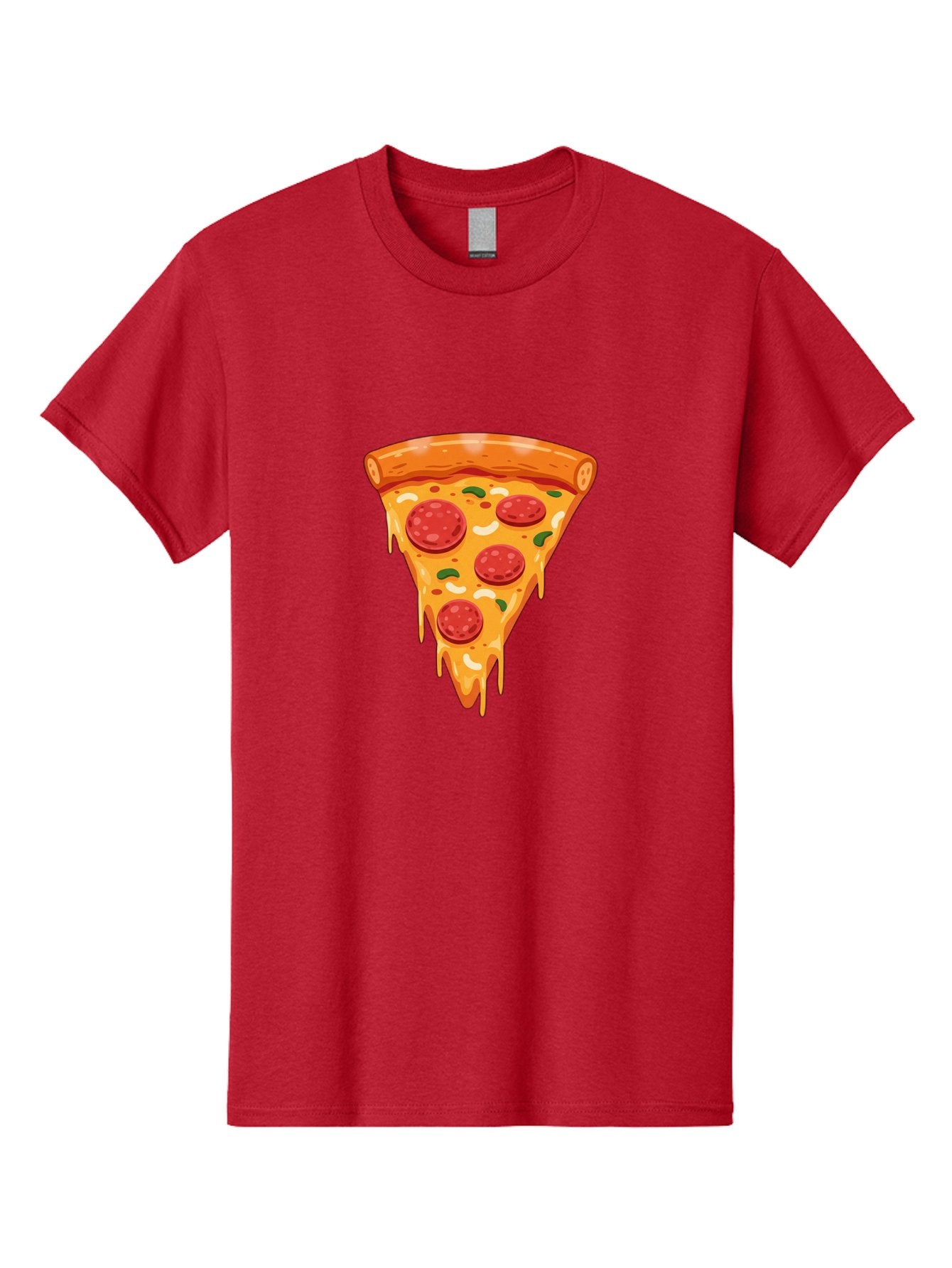 Pepperoni-Pizza-Slice-12 Men'S Graphic Tee, 100% Cotton, Comfortable Casual Summer Wear, Machine Washable, Pepperoni Pizza, Pizza Slice, Cheesy Goodness, Melted Mozzarella, Savory Toppings, Italian Cuisine, Delicious Food, Tasty Treat, Bac222 6