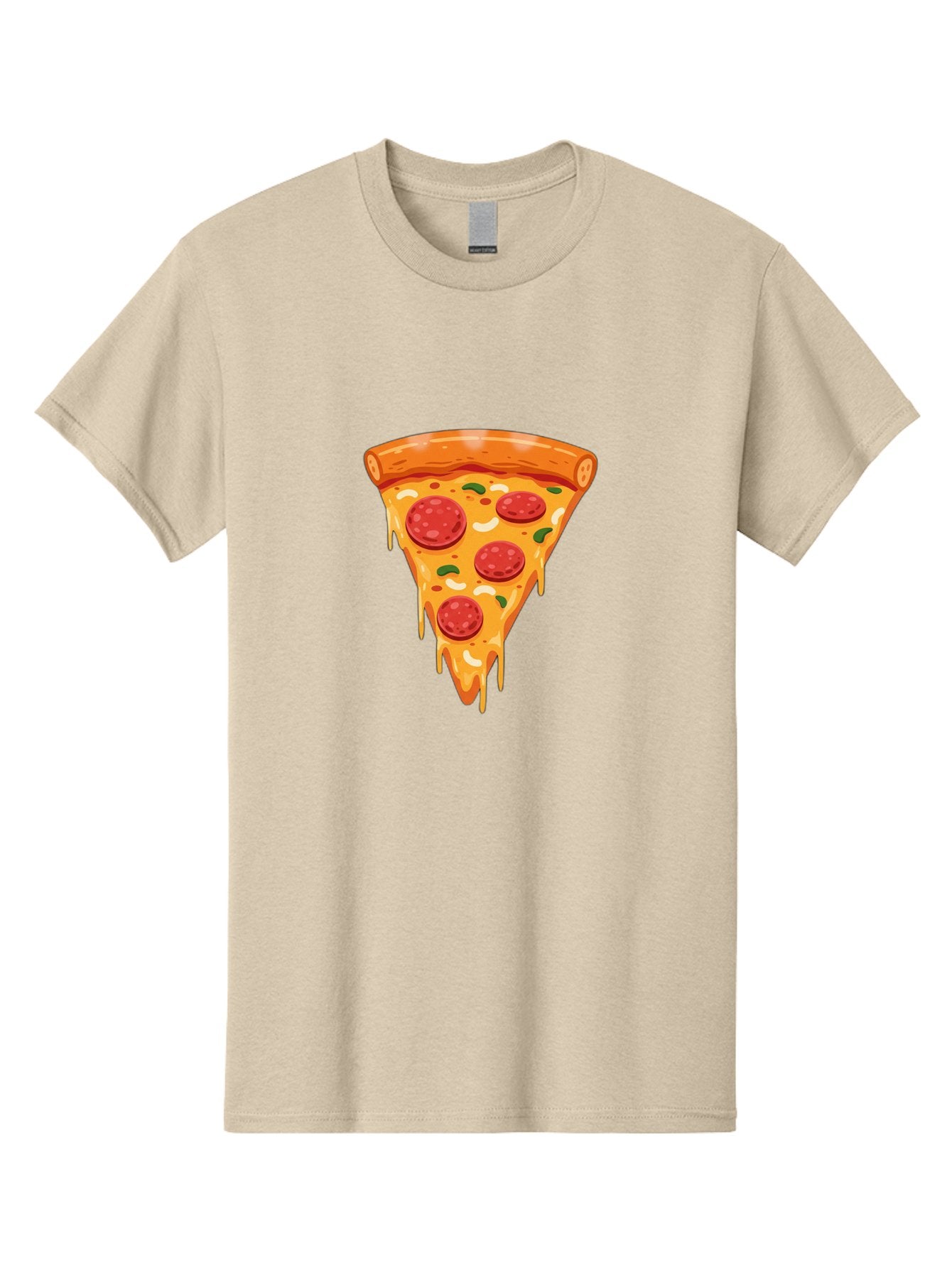 Pepperoni-Pizza-Slice-12 Men'S Graphic Tee, 100% Cotton, Comfortable Casual Summer Wear, Machine Washable, Pepperoni Pizza, Pizza Slice, Cheesy Goodness, Melted Mozzarella, Savory Toppings, Italian Cuisine, Delicious Food, Tasty Treat, Bac222 4