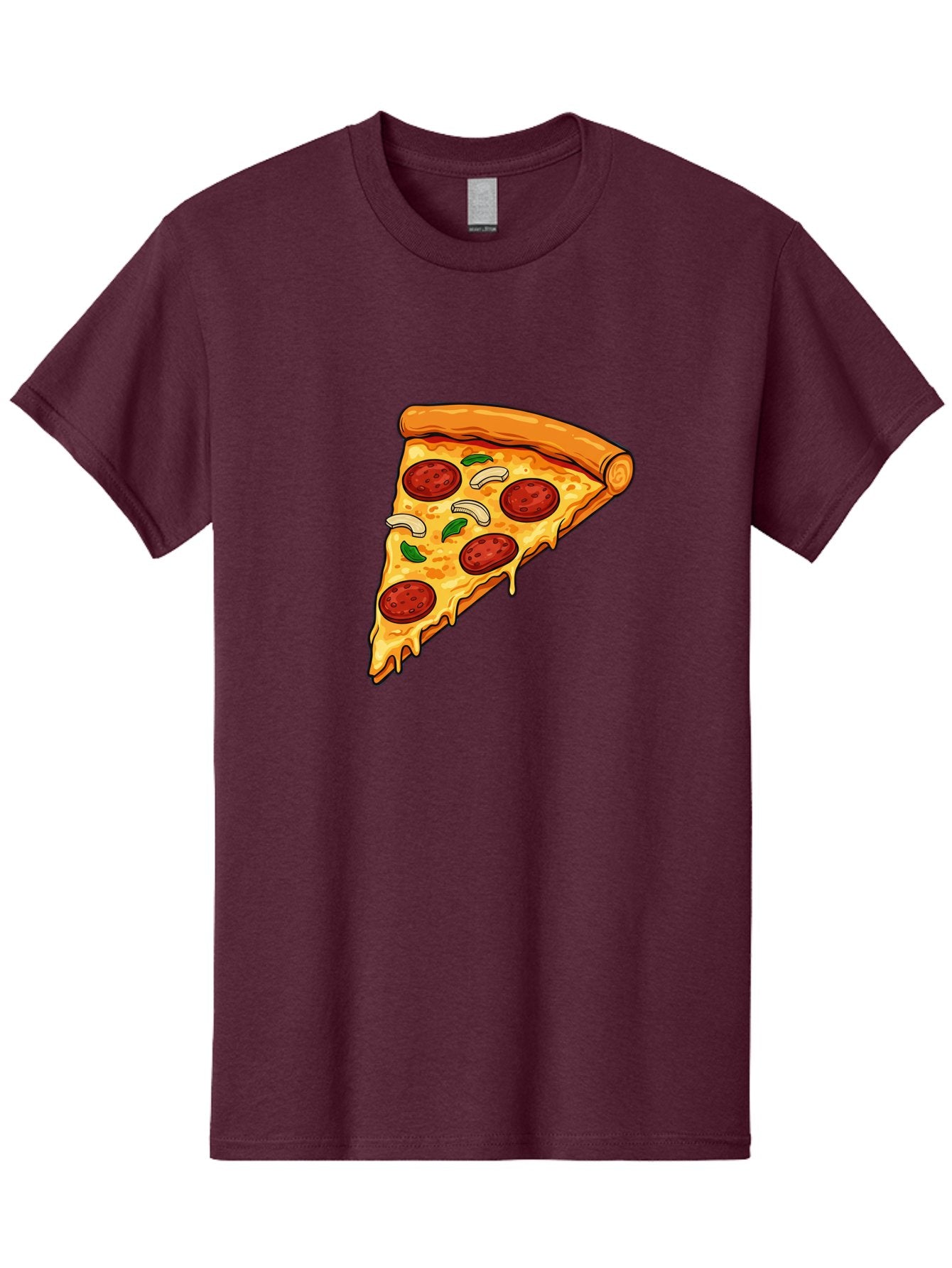 Pepperoni-Pizza-Slice-13 Men'S Graphic Tee, 100% Cotton, Comfortable Casual Summer Wear, Machine Washable, Cheesy Pizza Slice, Pepperoni Pizza, Melting Cheese, Crusty Edge, Fresh Basil Leaves, Savory Toppings, Italian Cuisine, Delicious Food, Bac223 8