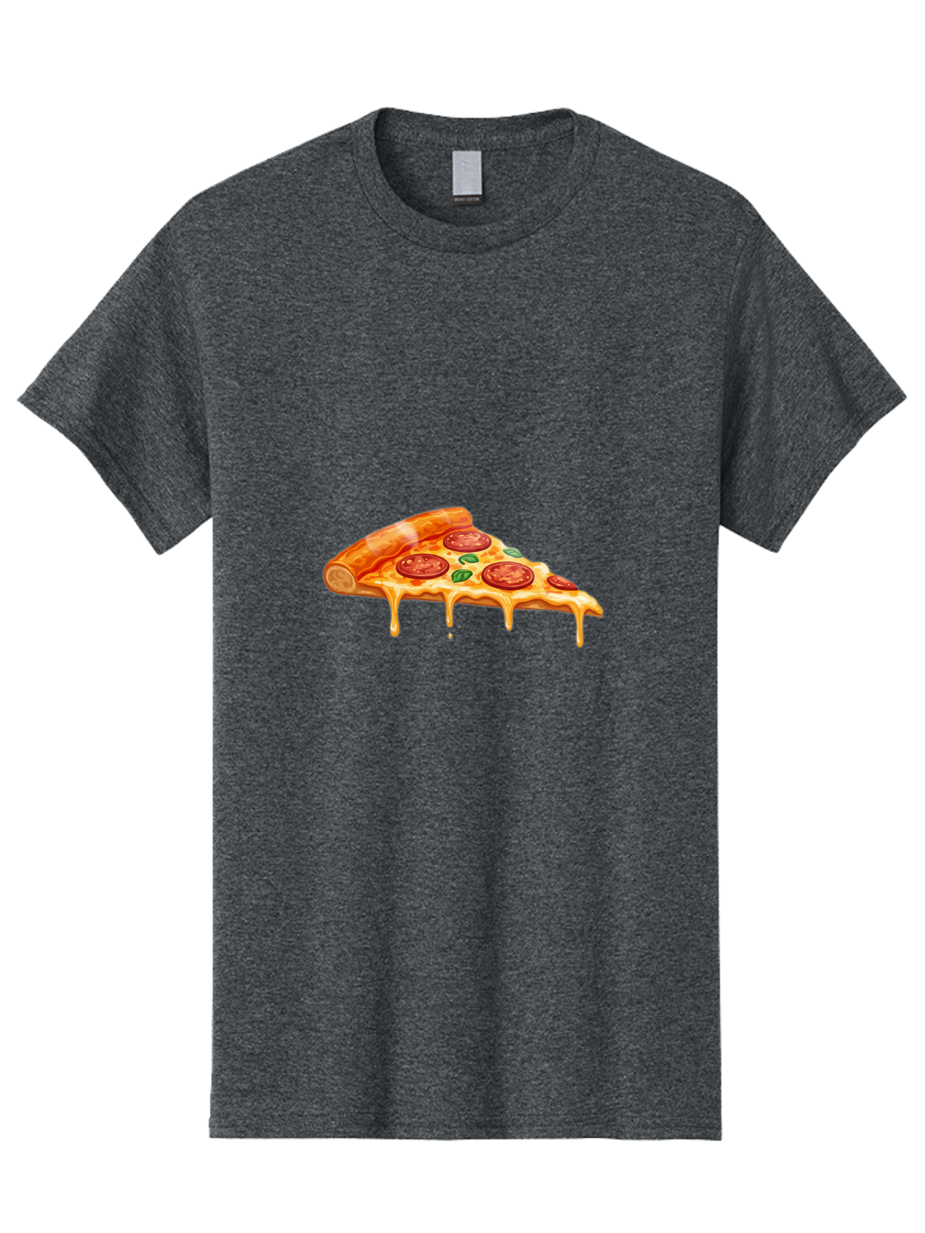 Pepperoni-Pizza-Slice-14 Men'S Graphic Tee, 100% Cotton, Comfortable Casual Summer Wear, Machine Washable, Cheesy Pepperoni Pizza, Melted Mozzarella, Spicy Pepperoni Slices, Fresh Basil Leaves, Italian Cuisine, Pizza Lover, Foodie Delight, Bac224 7