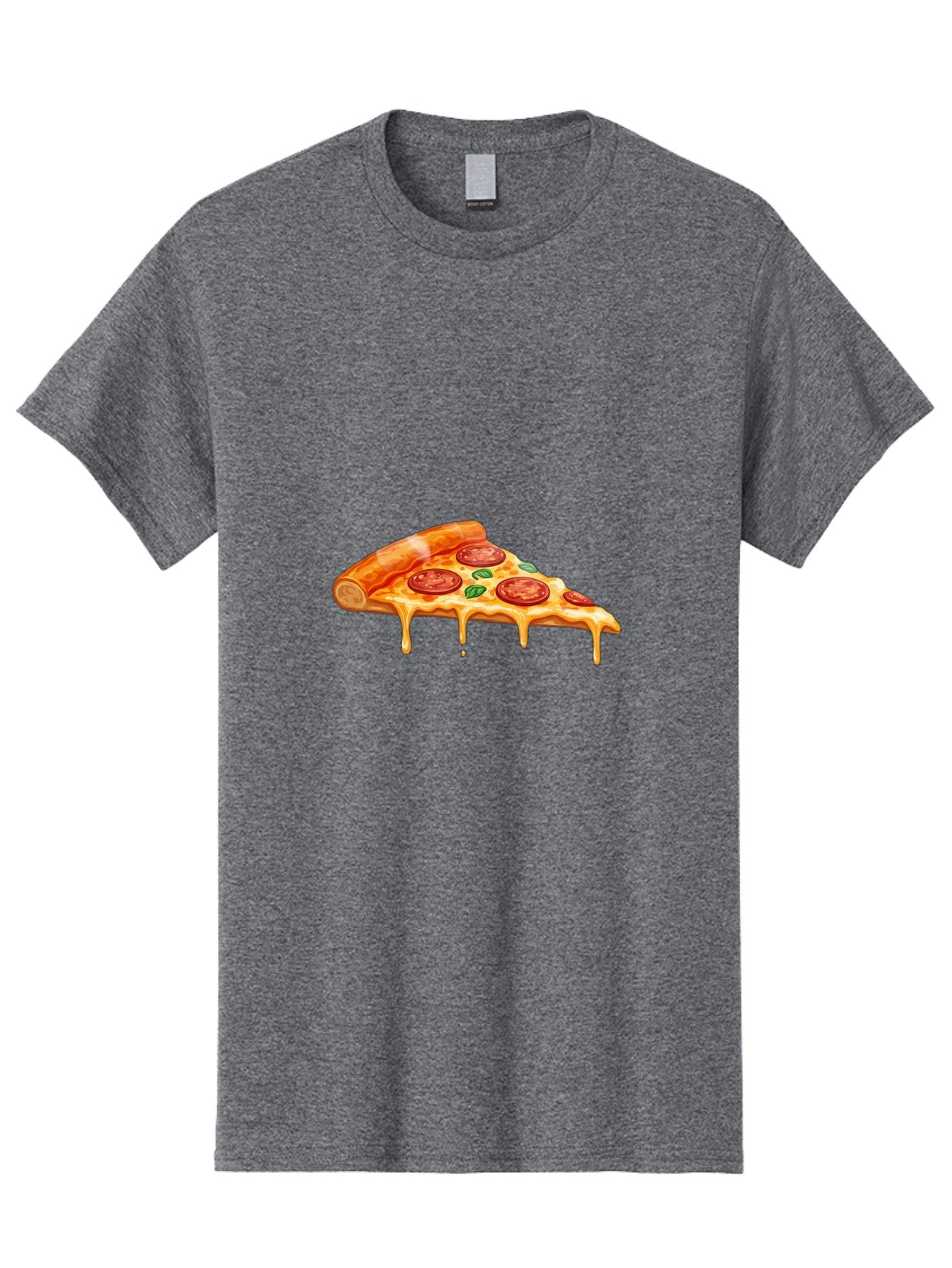 Pepperoni-Pizza-Slice-14 Men'S Graphic Tee, 100% Cotton, Comfortable Casual Summer Wear, Machine Washable, Cheesy Pepperoni Pizza, Melted Mozzarella, Spicy Pepperoni Slices, Fresh Basil Leaves, Italian Cuisine, Pizza Lover, Foodie Delight, Bac224 15