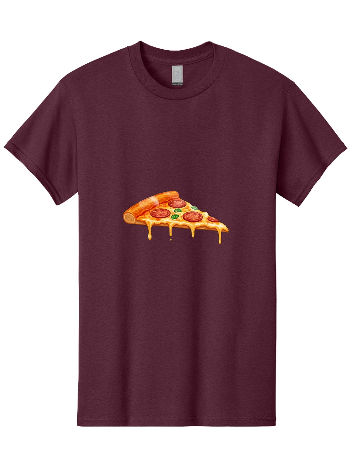 Pepperoni-Pizza-Slice-14 Men'S Graphic Tee, 100% Cotton, Comfortable Casual Summer Wear, Machine Washable, Cheesy Pepperoni Pizza, Melted Mozzarella, Spicy Pepperoni Slices, Fresh Basil Leaves, Italian Cuisine, Pizza Lover, Foodie Delight, Bac224 7