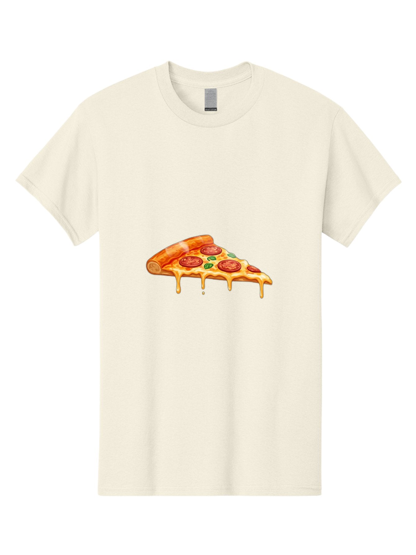 Pepperoni-Pizza-Slice-14 Men'S Graphic Tee, 100% Cotton, Comfortable Casual Summer Wear, Machine Washable, Cheesy Pepperoni Pizza, Melted Mozzarella, Spicy Pepperoni Slices, Fresh Basil Leaves, Italian Cuisine, Pizza Lover, Foodie Delight, Bac224 11