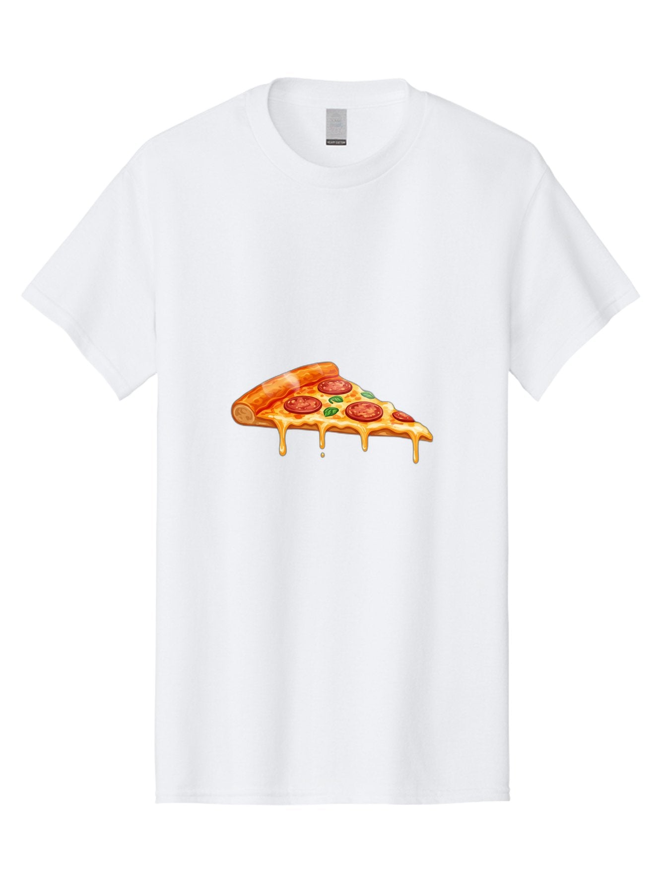 Pepperoni-Pizza-Slice-14 Men'S Graphic Tee, 100% Cotton, Comfortable Casual Summer Wear, Machine Washable, Cheesy Pepperoni Pizza, Melted Mozzarella, Spicy Pepperoni Slices, Fresh Basil Leaves, Italian Cuisine, Pizza Lover, Foodie Delight, Bac224 12