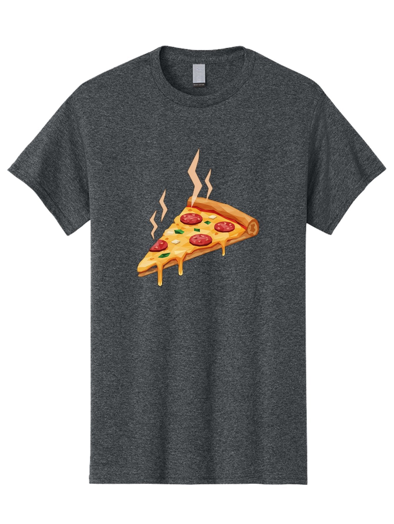 Pepperoni-Pizza-Slice-15 Men'S Graphic Tee, 100% Cotton, Comfortable Casual Summer Wear, Machine Washable, Pepperoni Pizza Slice, Melting Cheese, Green Peppers, Mozzarella, Hot, Fresh, Savory, Italian Cuisine, Melted Mozzarella, Gooey Cheese, Bac225 9
