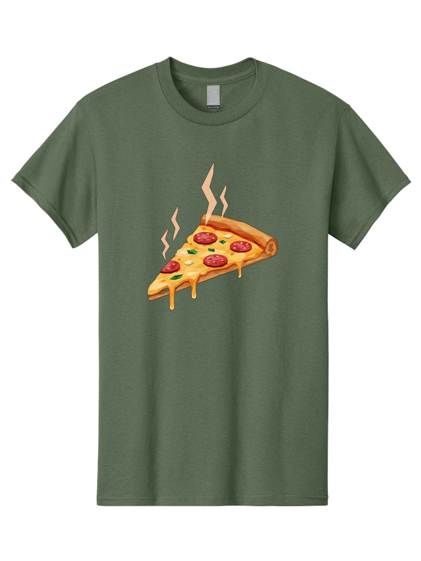 Pepperoni-Pizza-Slice-15 Men'S Graphic Tee, 100% Cotton, Comfortable Casual Summer Wear, Machine Washable, Pepperoni Pizza Slice, Melting Cheese, Green Peppers, Mozzarella, Hot, Fresh, Savory, Italian Cuisine, Melted Mozzarella, Gooey Cheese, Bac225 13