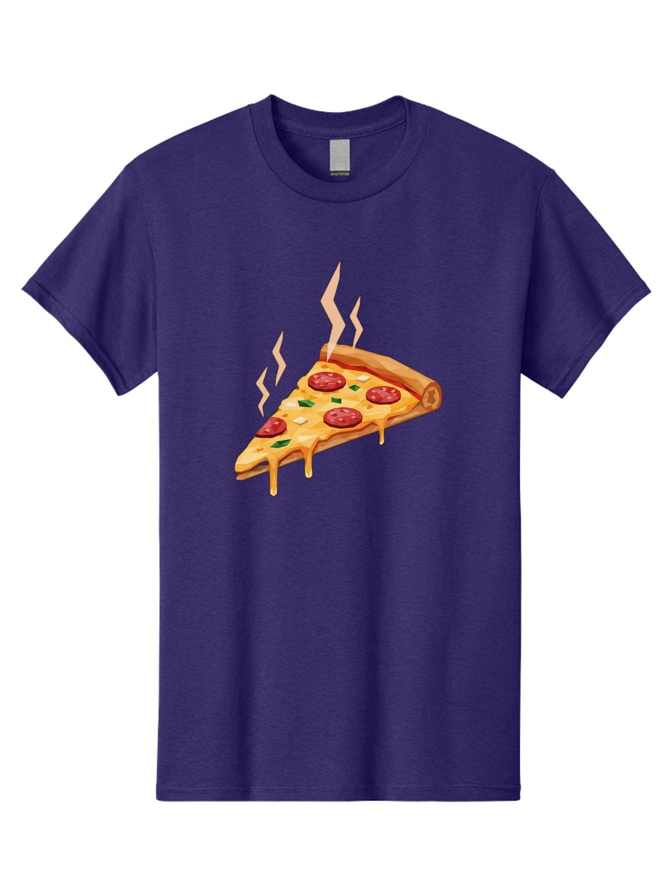 Pepperoni-Pizza-Slice-15 Men'S Graphic Tee, 100% Cotton, Comfortable Casual Summer Wear, Machine Washable, Pepperoni Pizza Slice, Melting Cheese, Green Peppers, Mozzarella, Hot, Fresh, Savory, Italian Cuisine, Melted Mozzarella, Gooey Cheese, Bac225 14