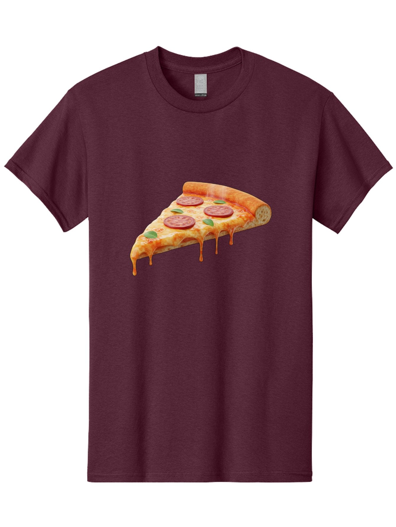 Pepperoni-Pizza-Slice-16 Men'S Graphic Tee, 100% Cotton, Comfortable Casual Summer Wear, Machine Washable, Pepperoni Pizza, Pizza Slice, Melting Cheese, Pepperoni Toppings, Basil Leaves, Italian Food, Savory Delight, Tasty Treat, Bac226 9