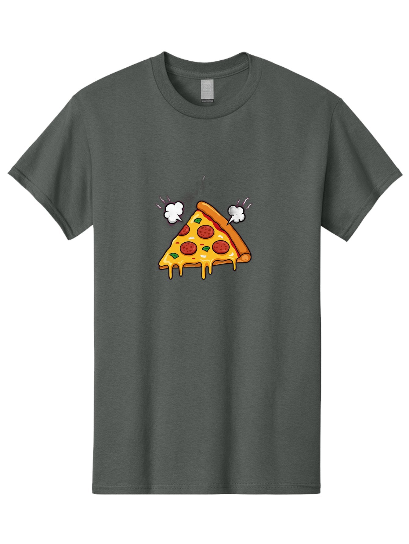 Pepperoni-Pizza-Slice-17 Men'S Graphic Tee, 100% Cotton, Comfortable Casual Summer Wear, Machine Washable, Pepperoni Pizza, Cheesy Goodness, Melted Cheese, Cartoon Food, Animated Pizza, Pizza Slice, Steaming Hot, Foodie Fun, Cartoon Style, Bac227 7