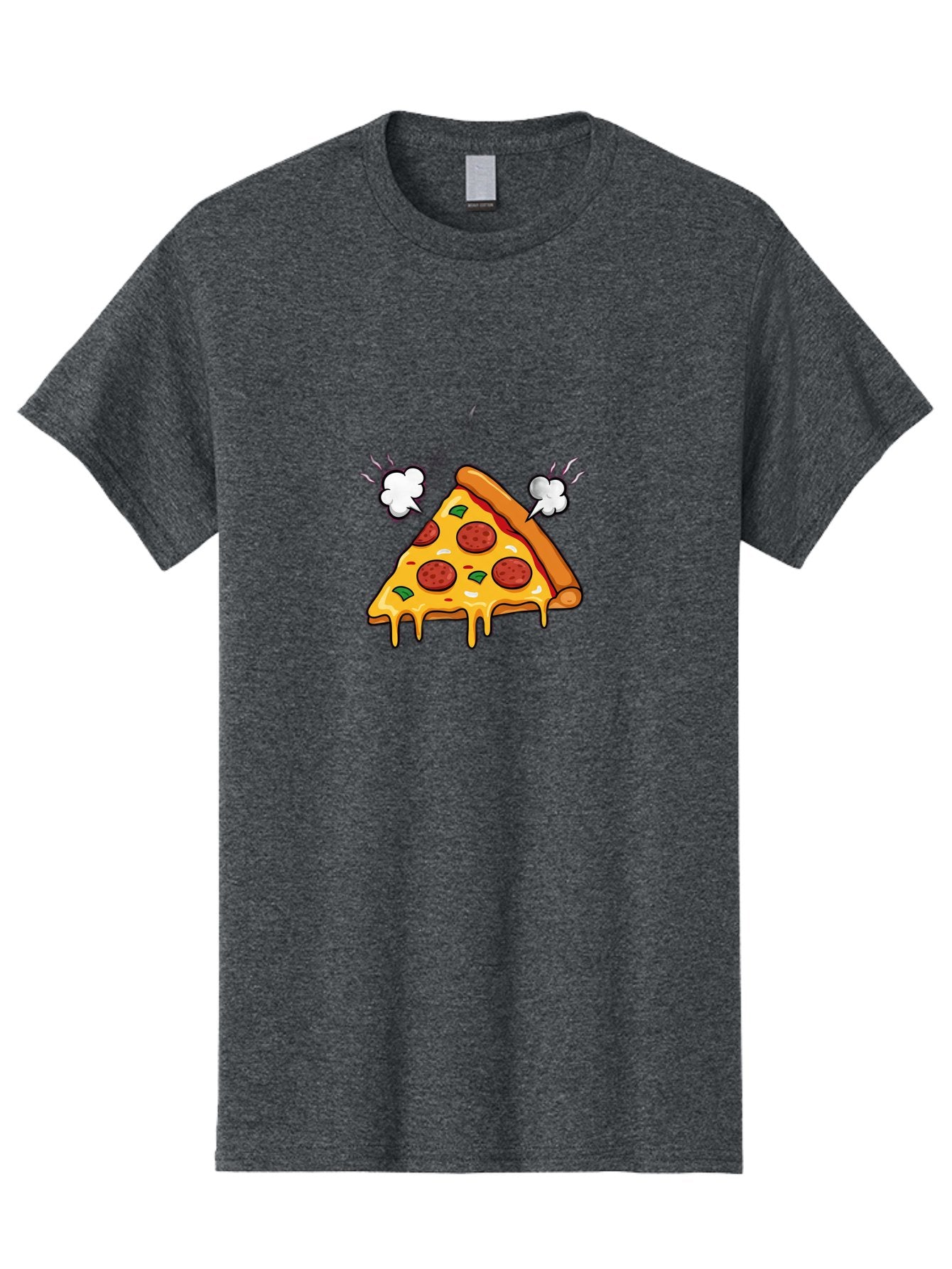 Pepperoni-Pizza-Slice-17 Men'S Graphic Tee, 100% Cotton, Comfortable Casual Summer Wear, Machine Washable, Pepperoni Pizza, Cheesy Goodness, Melted Cheese, Cartoon Food, Animated Pizza, Pizza Slice, Steaming Hot, Foodie Fun, Cartoon Style, Bac227 6
