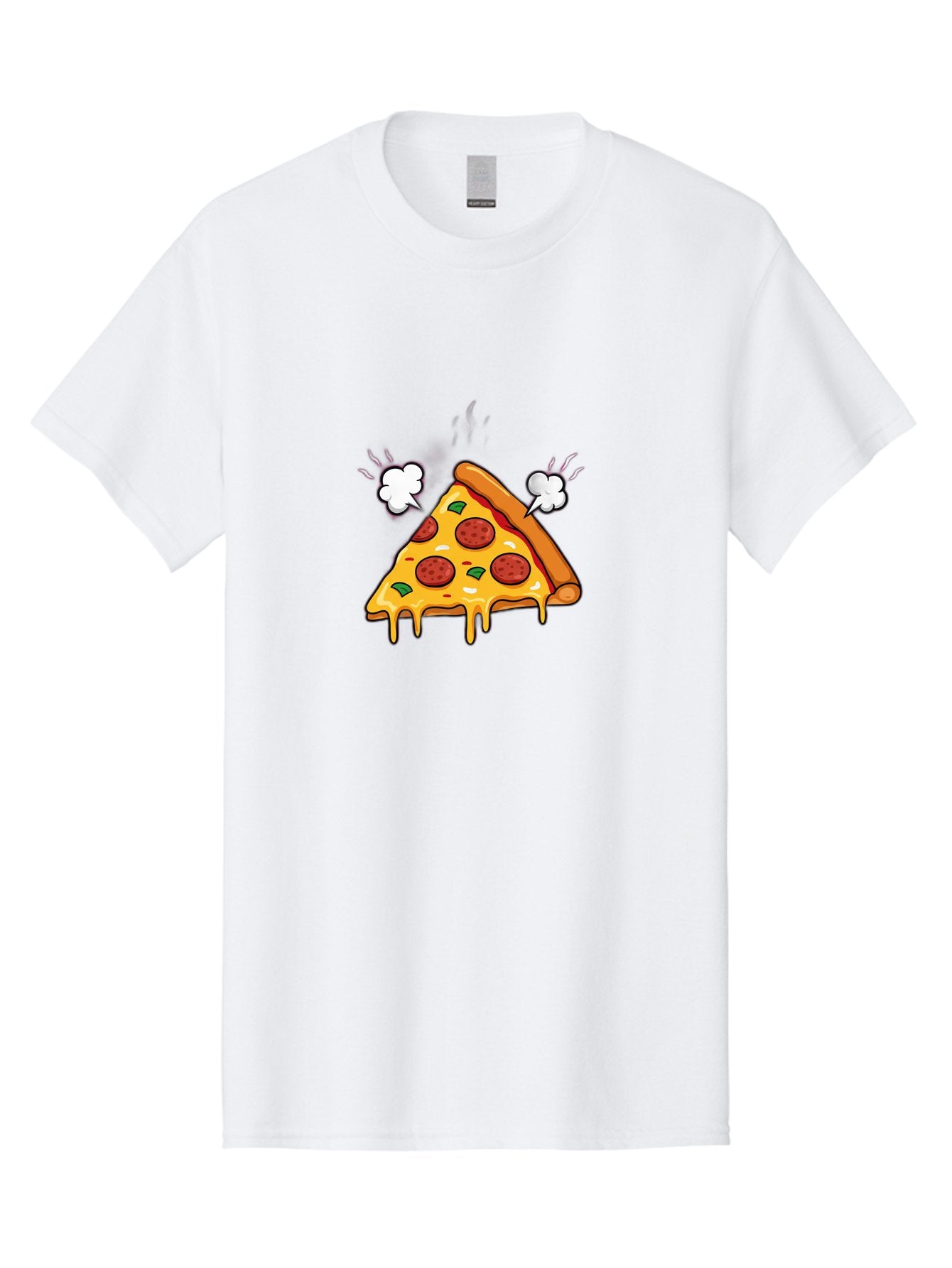 Pepperoni-Pizza-Slice-17 Men'S Graphic Tee, 100% Cotton, Comfortable Casual Summer Wear, Machine Washable, Pepperoni Pizza, Cheesy Goodness, Melted Cheese, Cartoon Food, Animated Pizza, Pizza Slice, Steaming Hot, Foodie Fun, Cartoon Style, Bac227 8